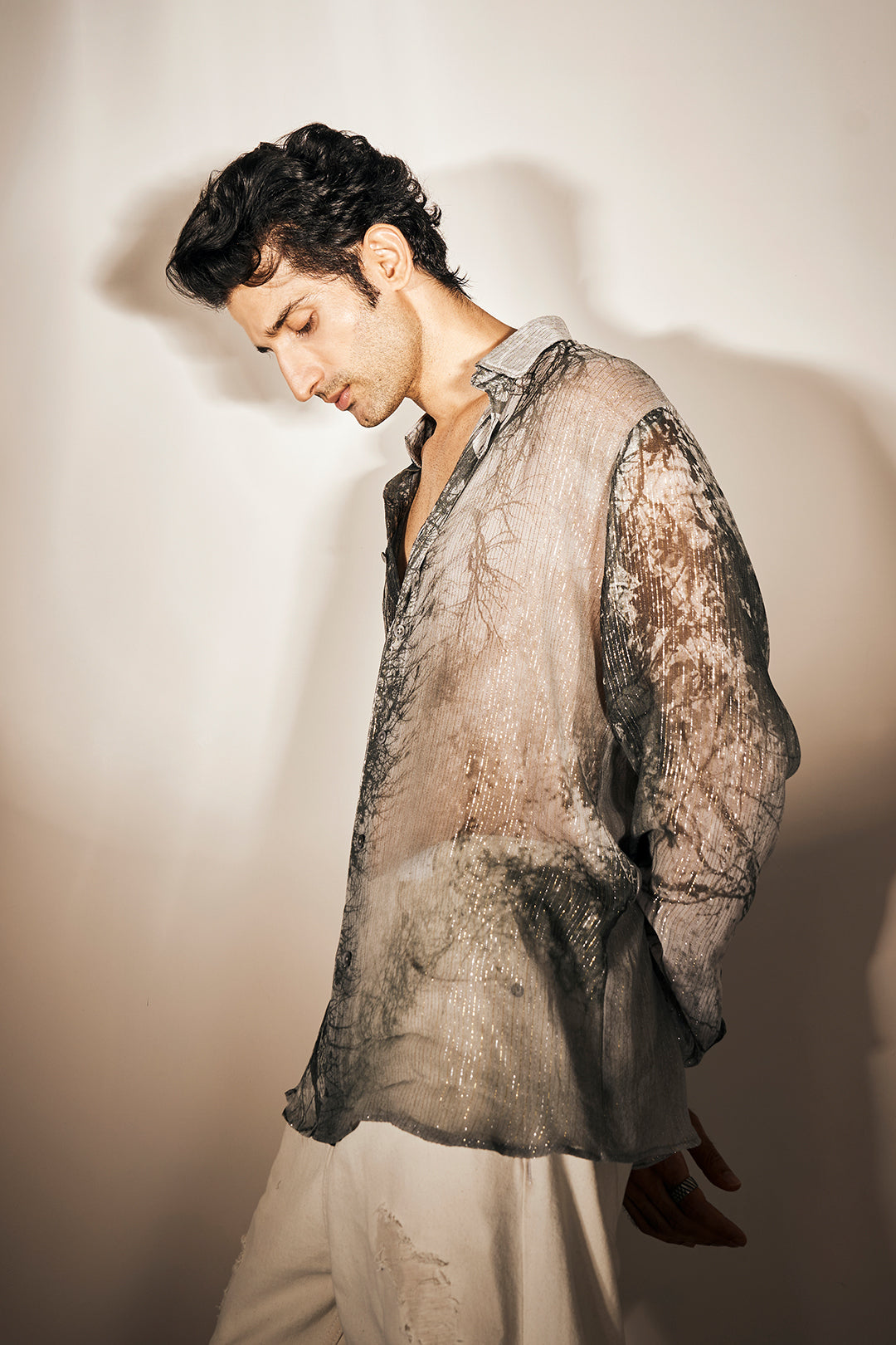 Sidhant Gupta in our Forest Printed Lurex Shirt from Matrix Collection