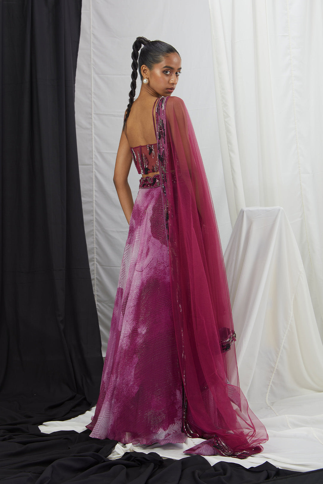 Embellished Corset Blouse Lehenga Set with Dupatta