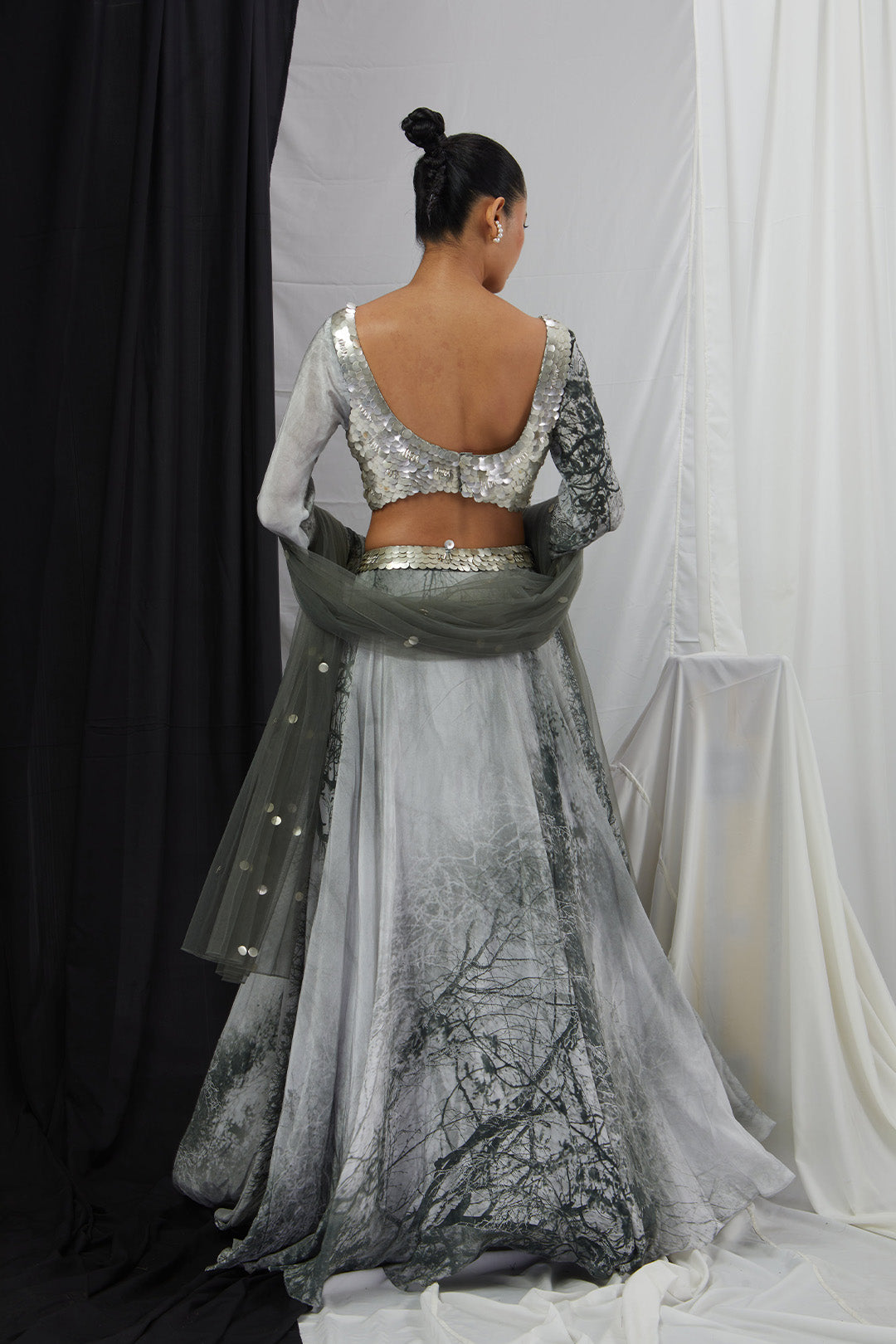 Embriodered Printed Lehenga Set with Dupatta