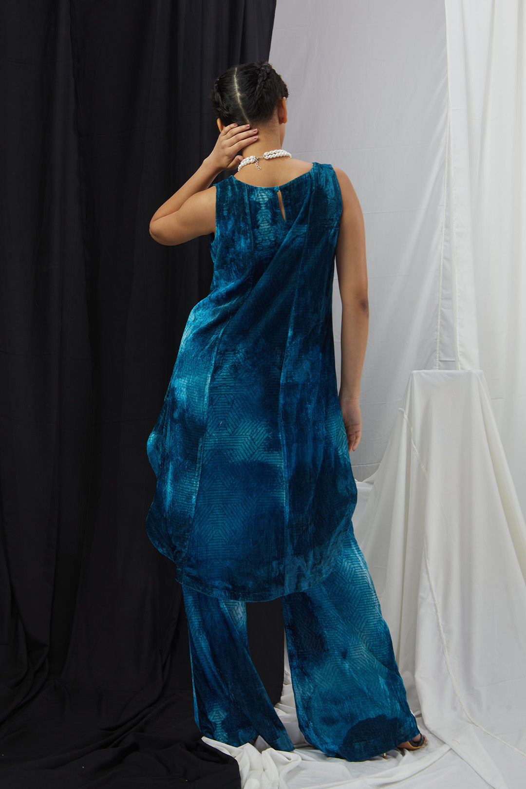 Asymmetrical Tunic and Pants Set