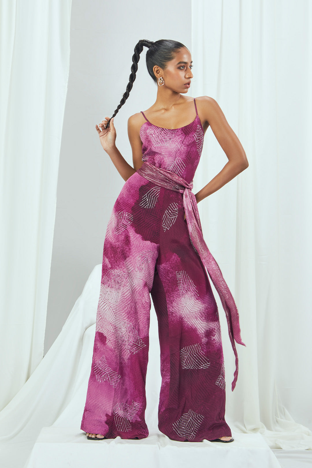 Printed Embellished Jumpsuit