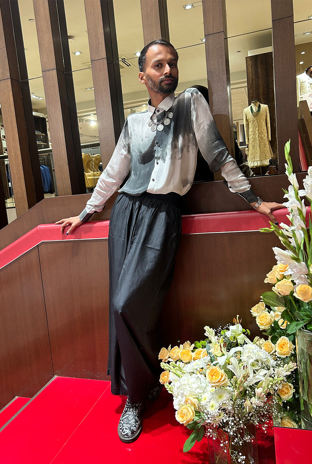 Sanjay Dauhaliya in our Printed Crepe Shirt from Matrix Collection