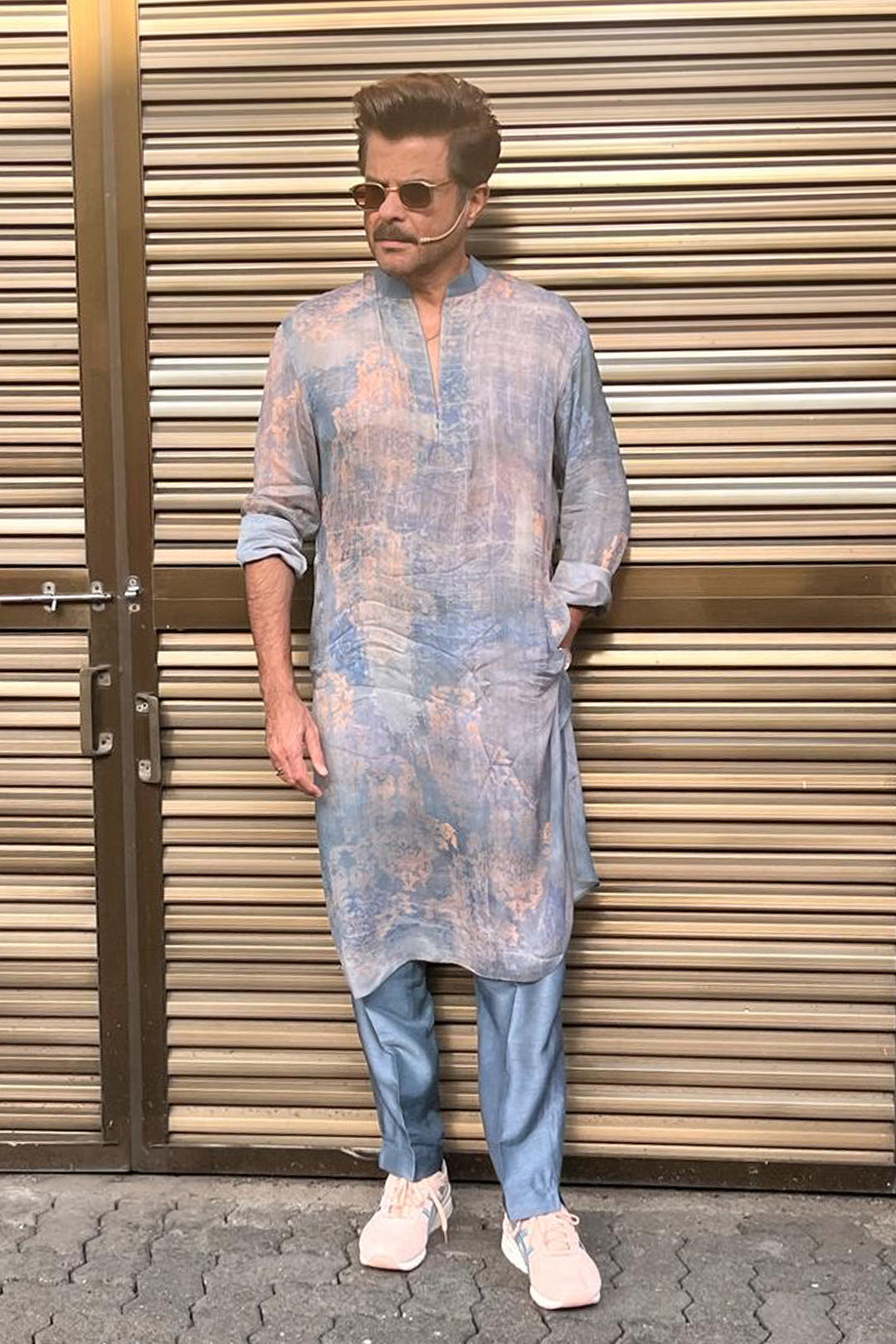Anil Kapoor in our Grey Printed Kurta with Pants from Ancienne