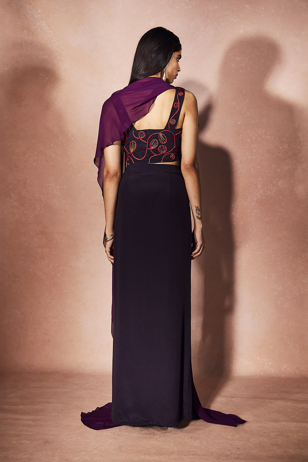 Plum Flame Corset Set