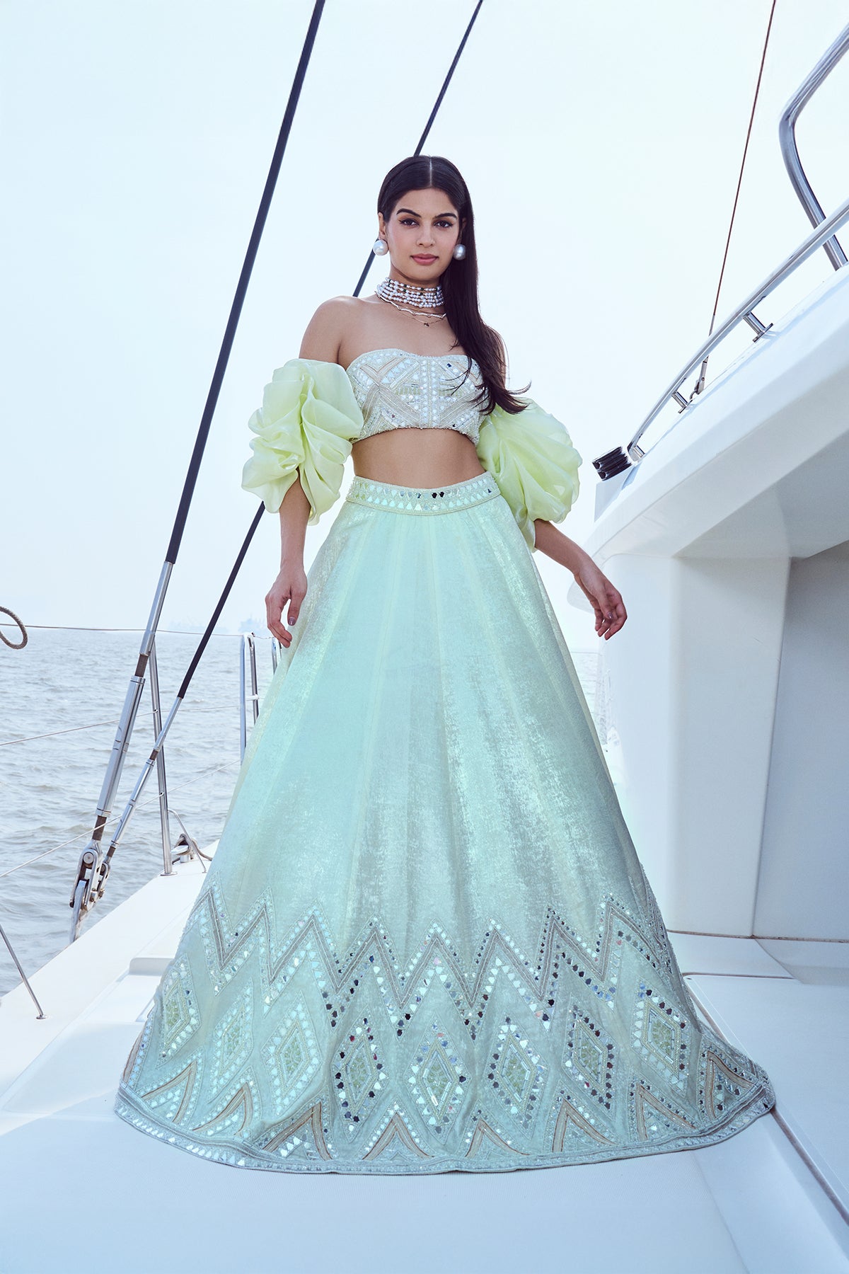 Hand Embroidered Lehenga Set