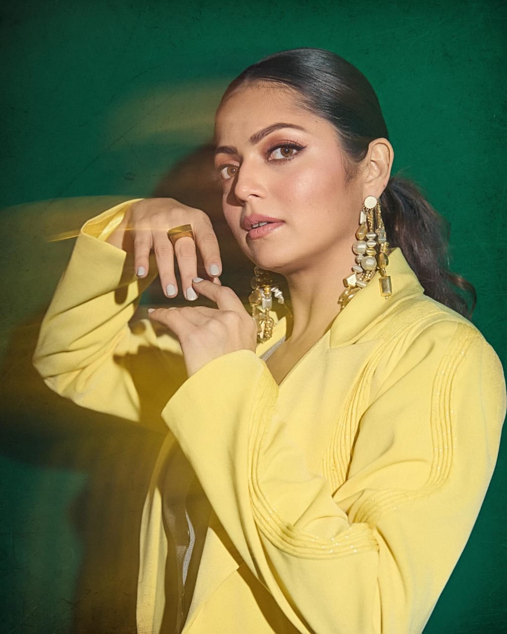 Dhrashti Dhami in our Cording Detail Blazer with Belt from Magical Wilderness Collection