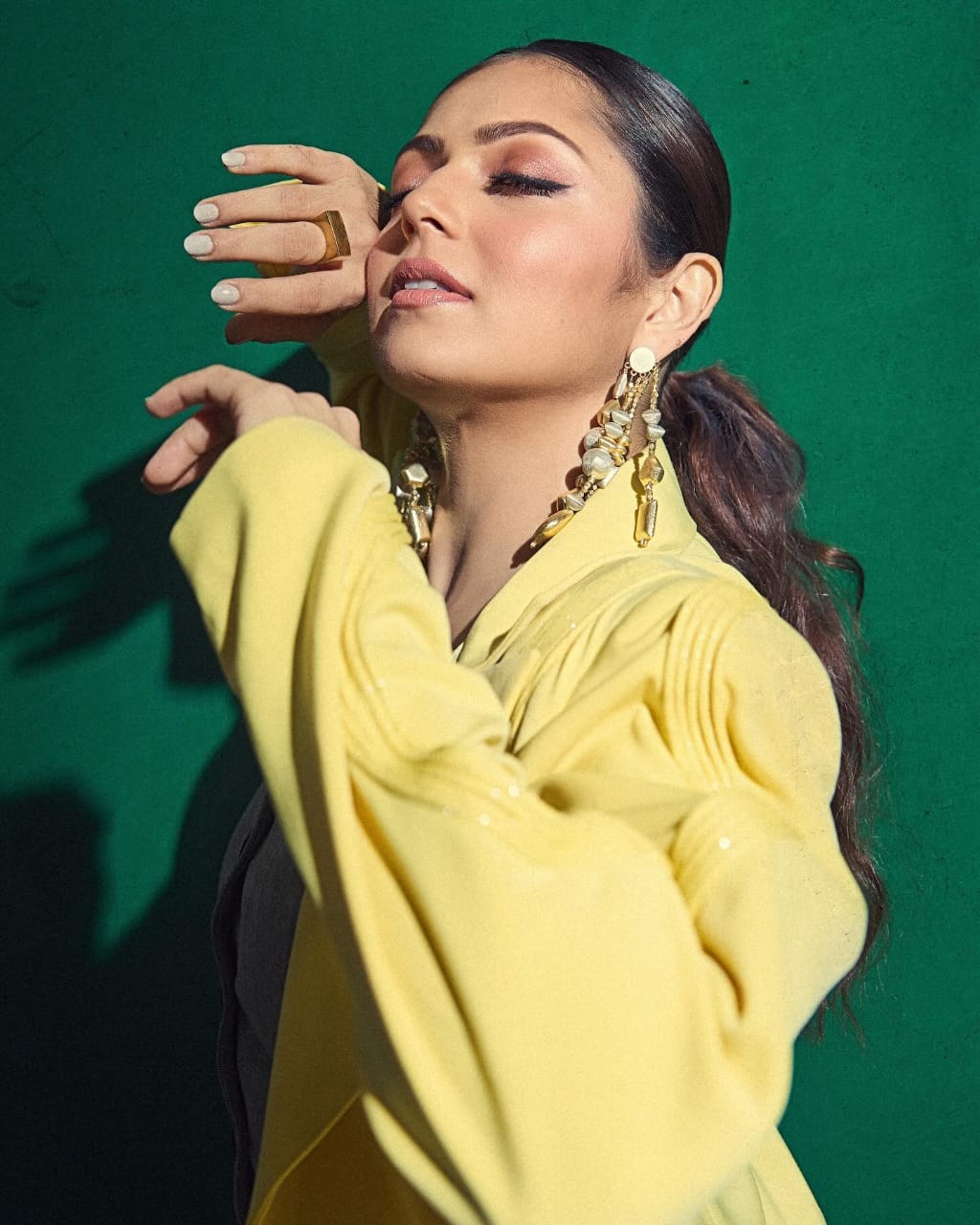 Dhrashti Dhami in our Cording Detail Blazer with Belt from Magical Wilderness Collection