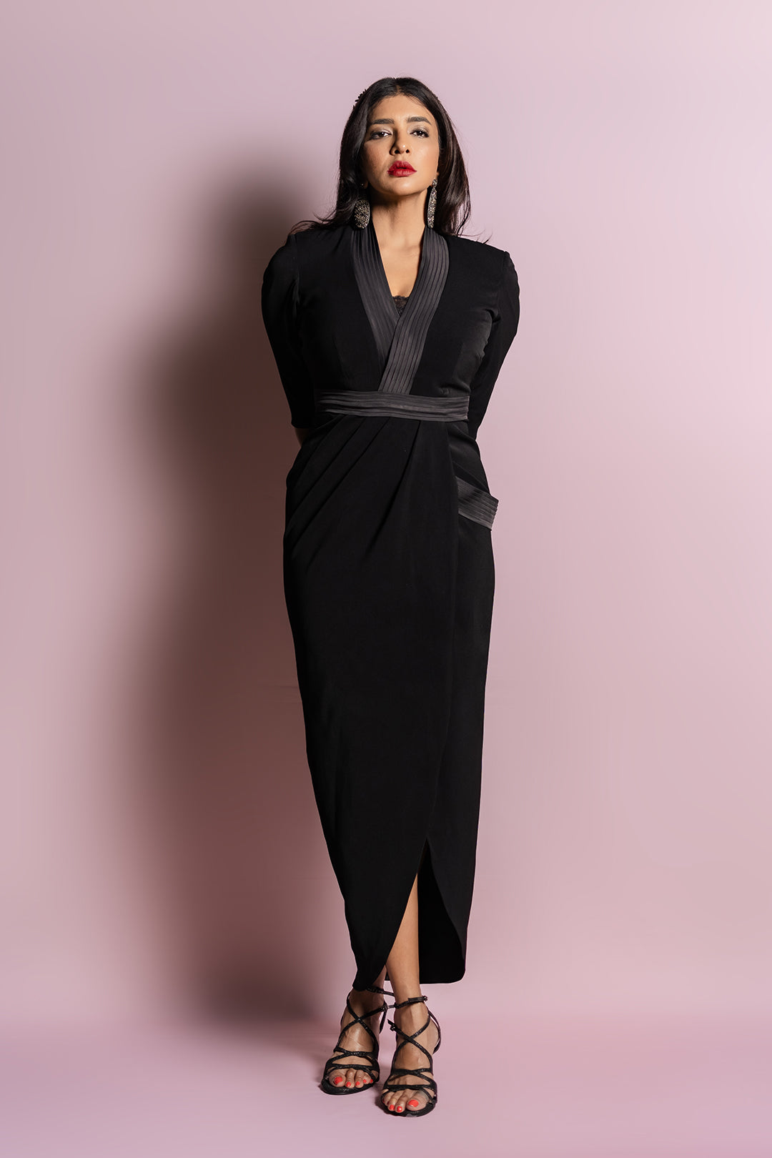 Lakshmi Manchu in our Bespoke Black Gown