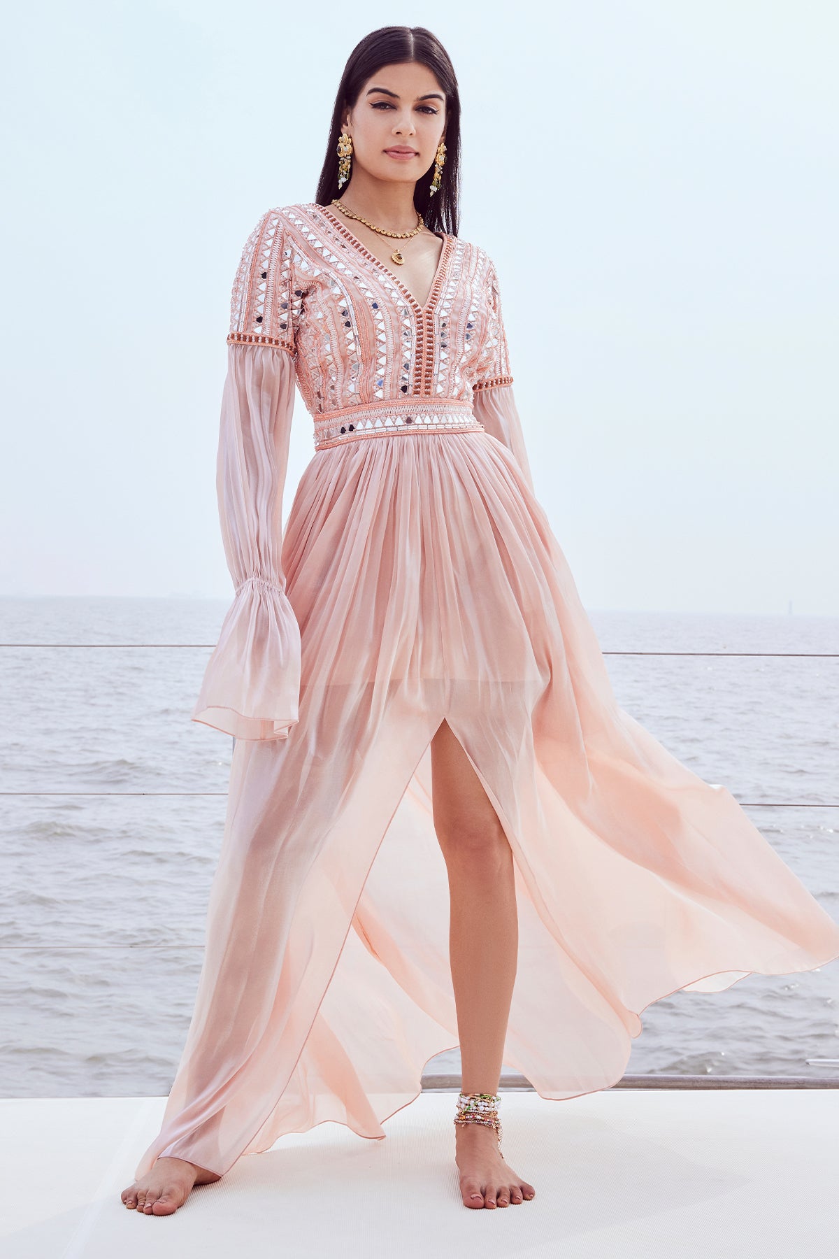 Hand Embroidered Gown