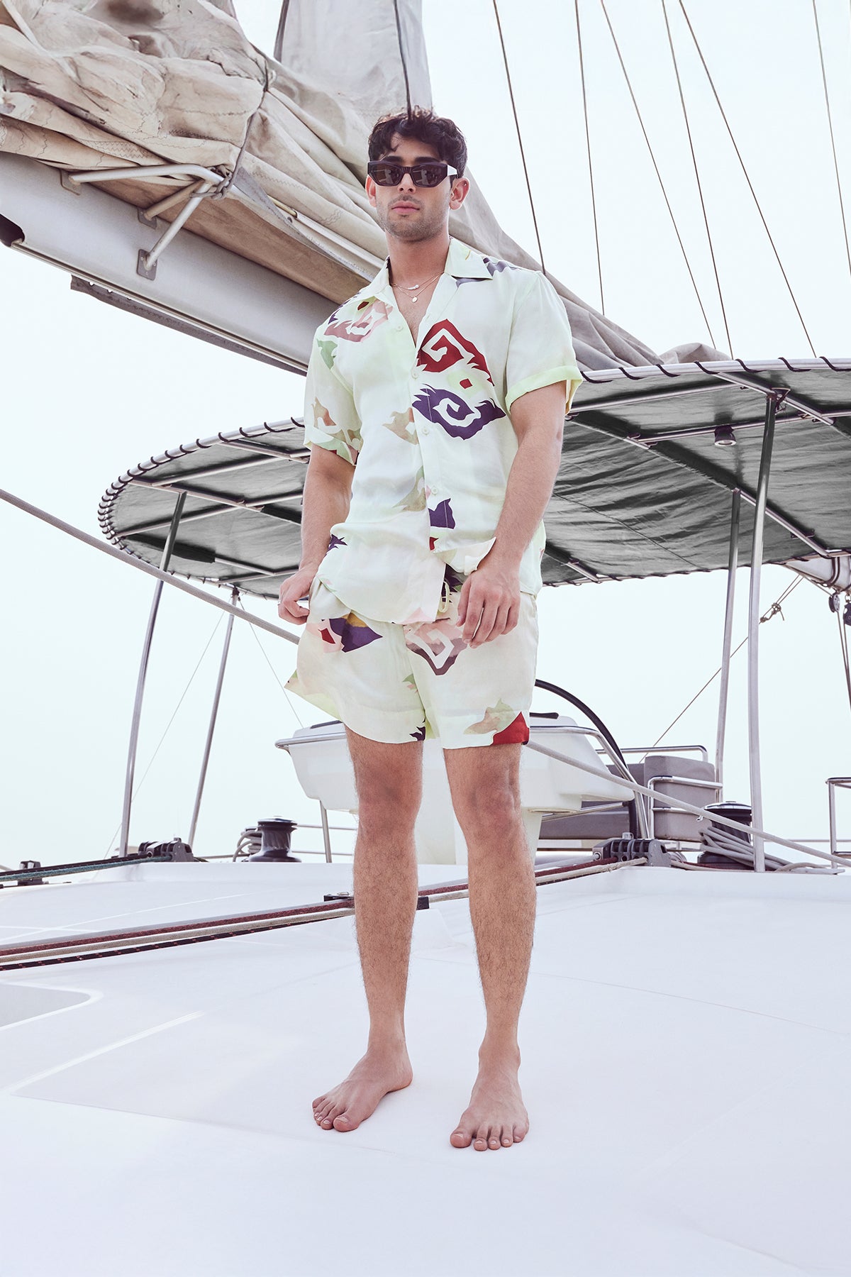 Patola Printed Shirt with Short Sleeves and Shorts