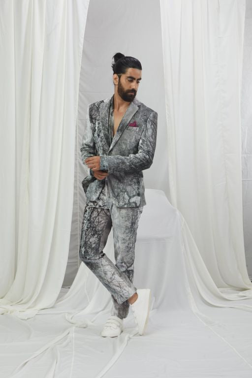 Velvet Printed Pants - Sale