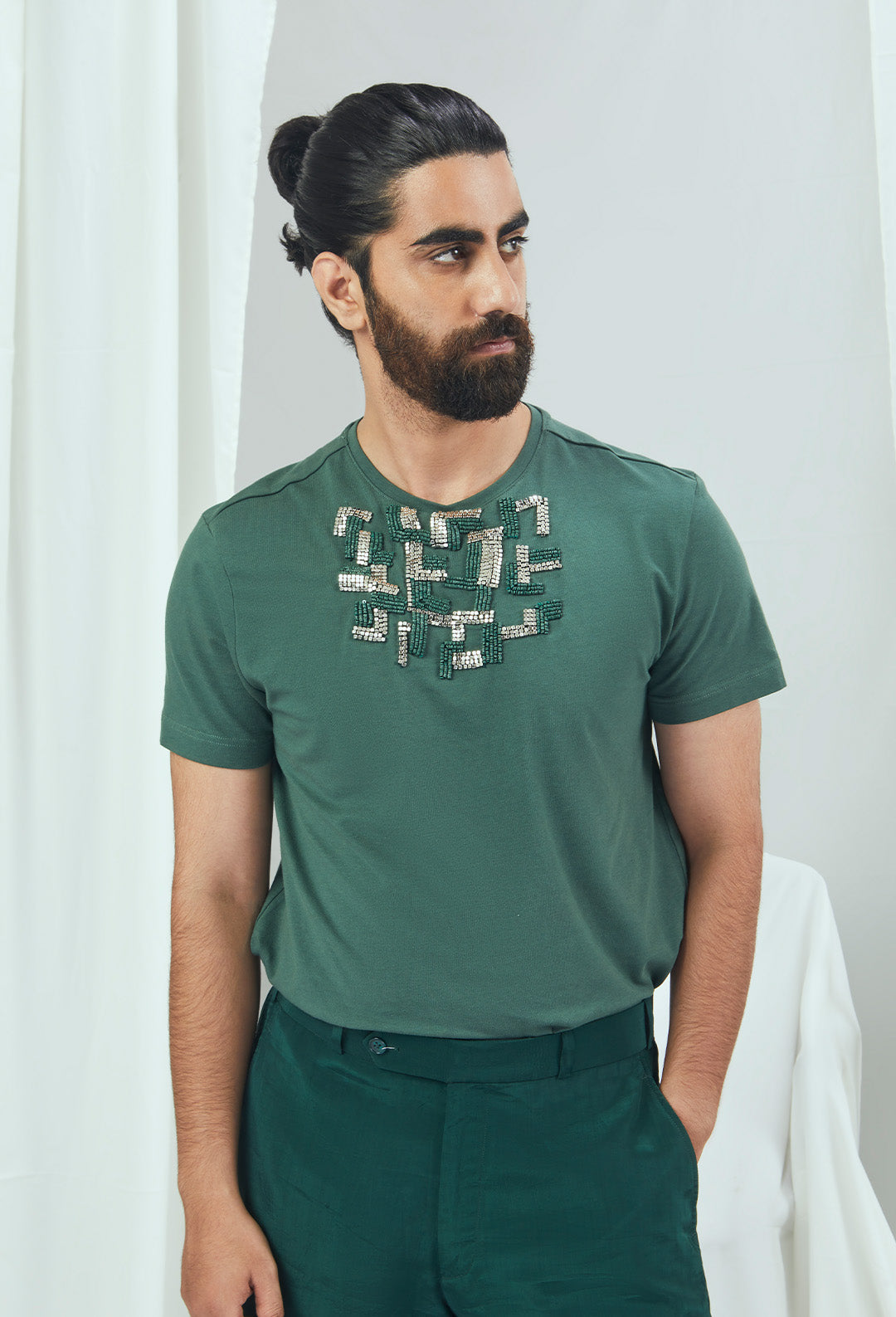 Emerald Embellished T-Shirt