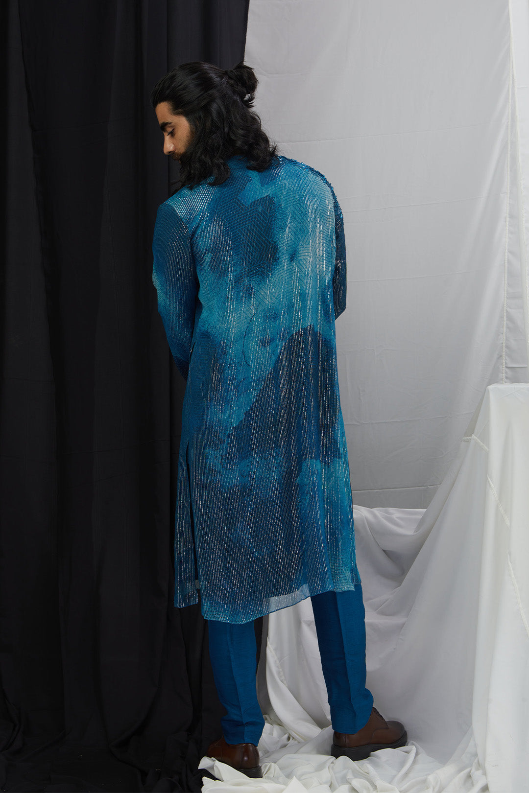 Embriodered Angrakha Kurta Set