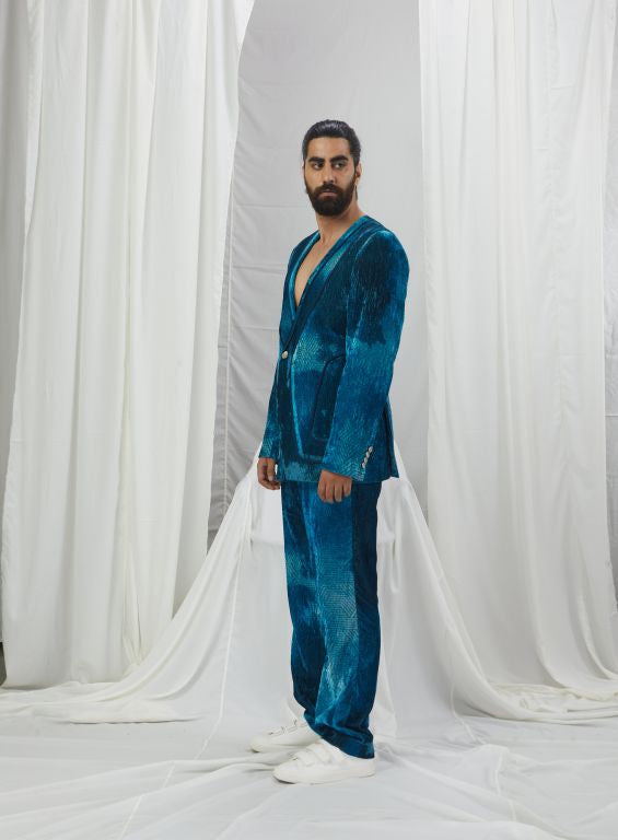 Velvet Printed Pants