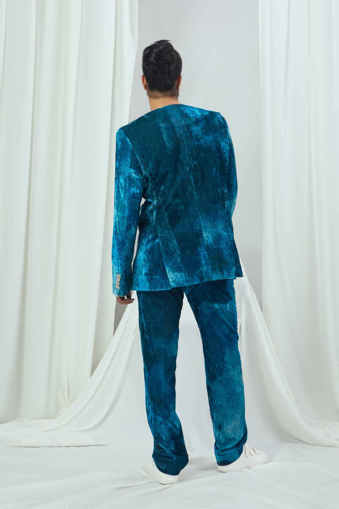 Velvet Printed Blazer