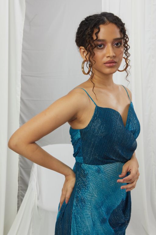 Sweetheart Draped Gown