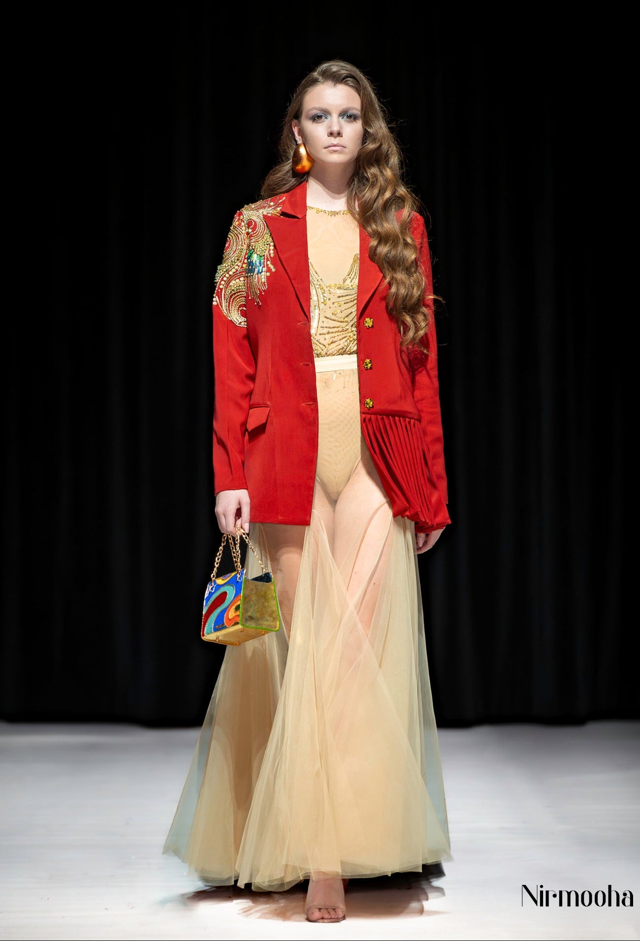 Flame Orange Blazer Set