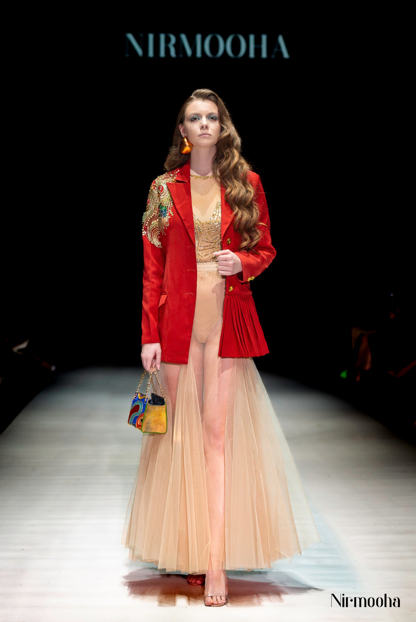 Flame Orange Blazer Set