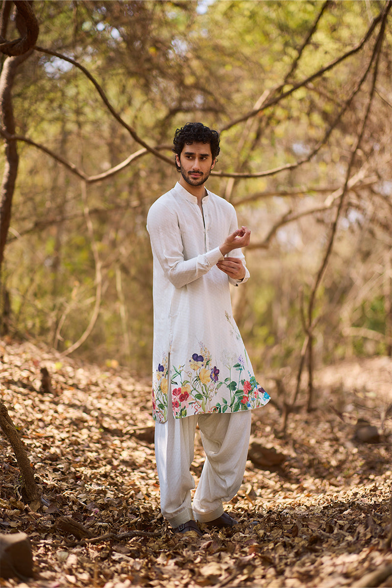 Ivory Bloom Kurta Set