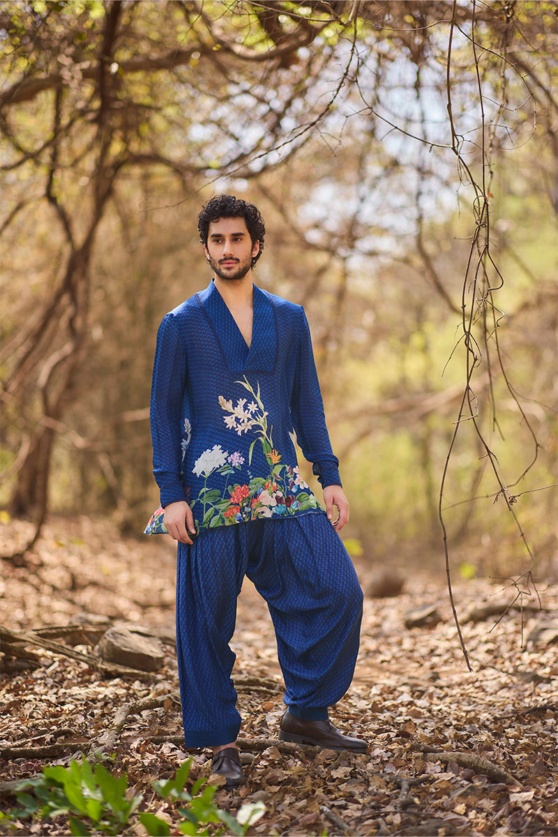 Indigo Bloom Short Kurta Set