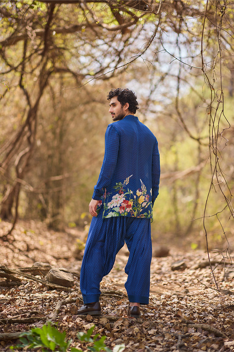 Indigo Bloom Short Kurta Set