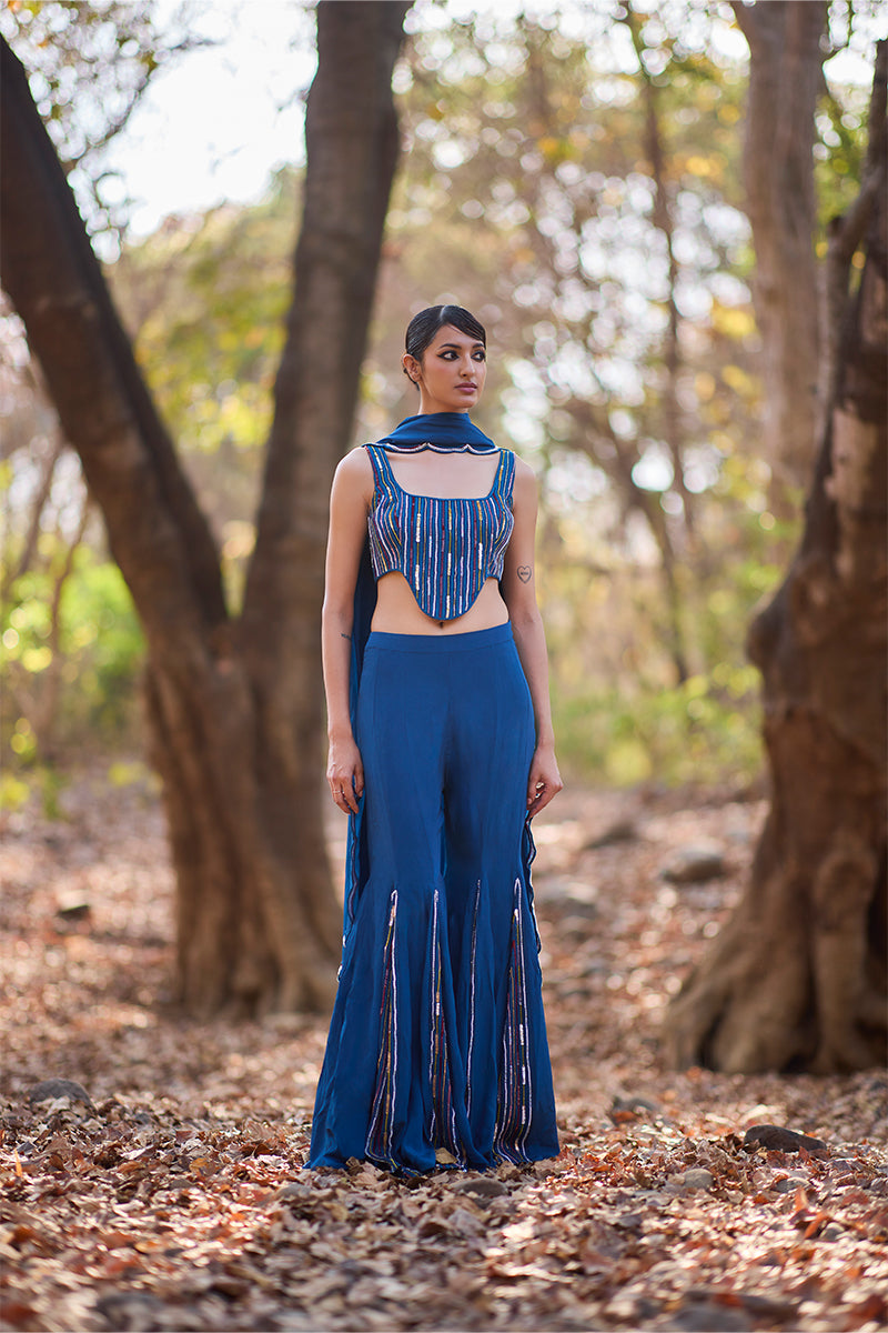 Bluewood Sharara Set