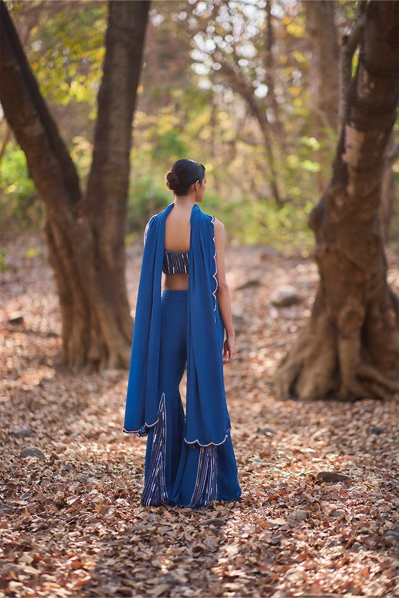 Bluewood Sharara Set