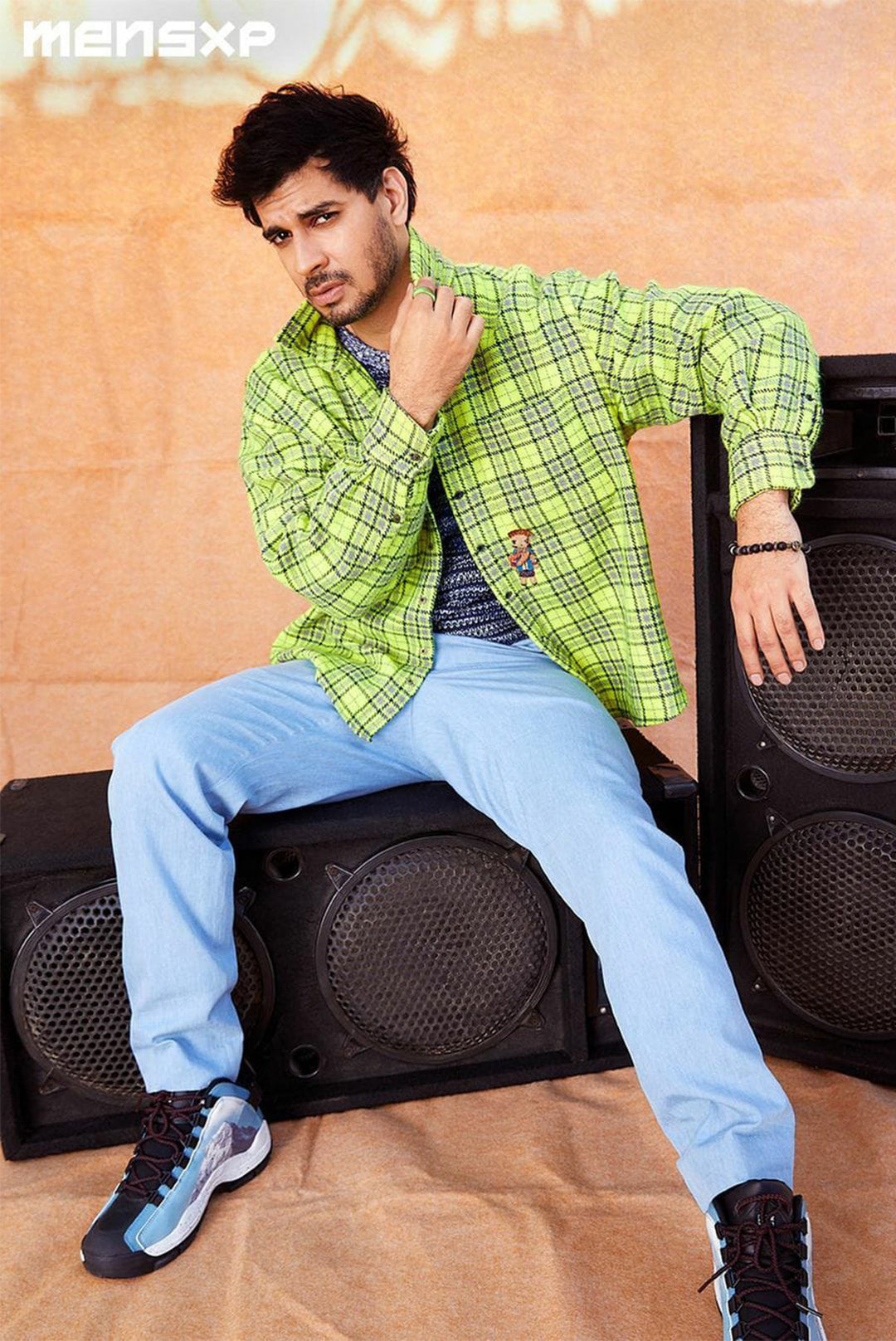 Tahir Raj Bhasin in Ice Blue Denim Pants