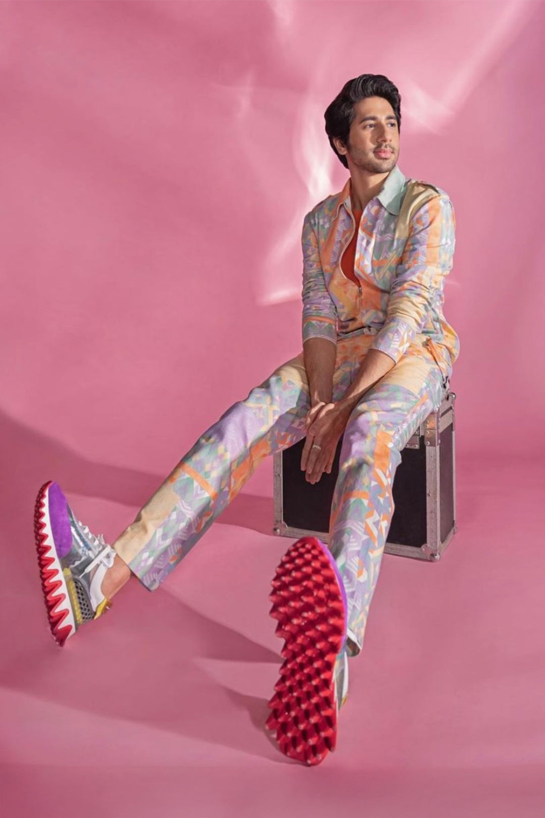 Vihaan Samat in our Multi-Geo Printed Denim Co-ord Set from Retro-Spection Collection