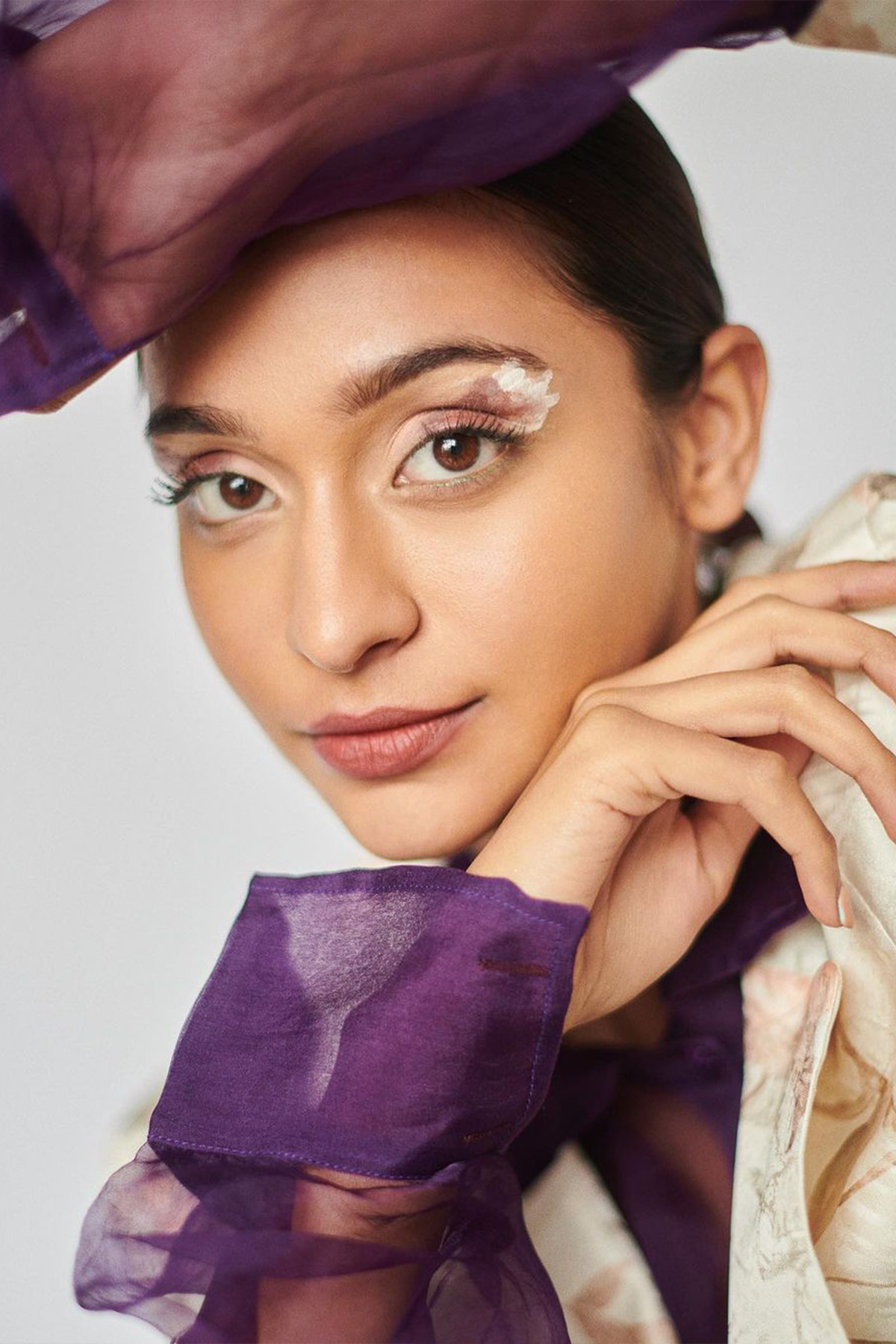 Deep Violet Purple Organza Shirt