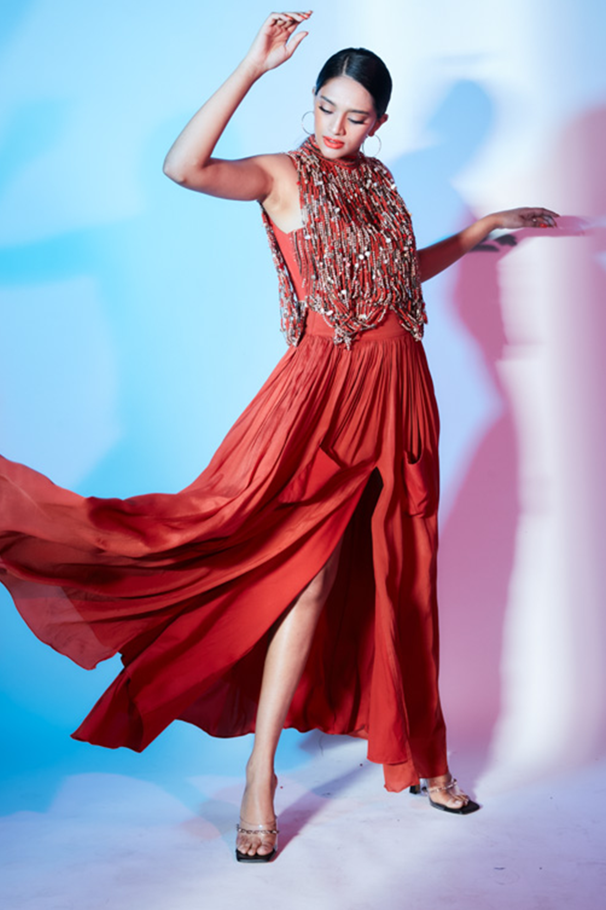 Hand-embroidered Tasseled Top