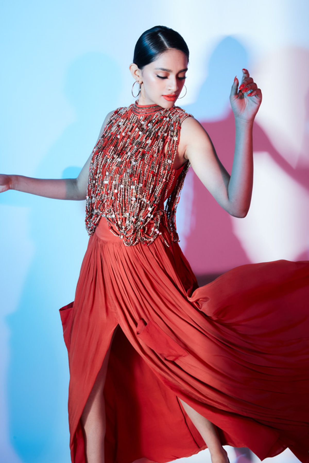 Hand-embroidered Tasseled Top