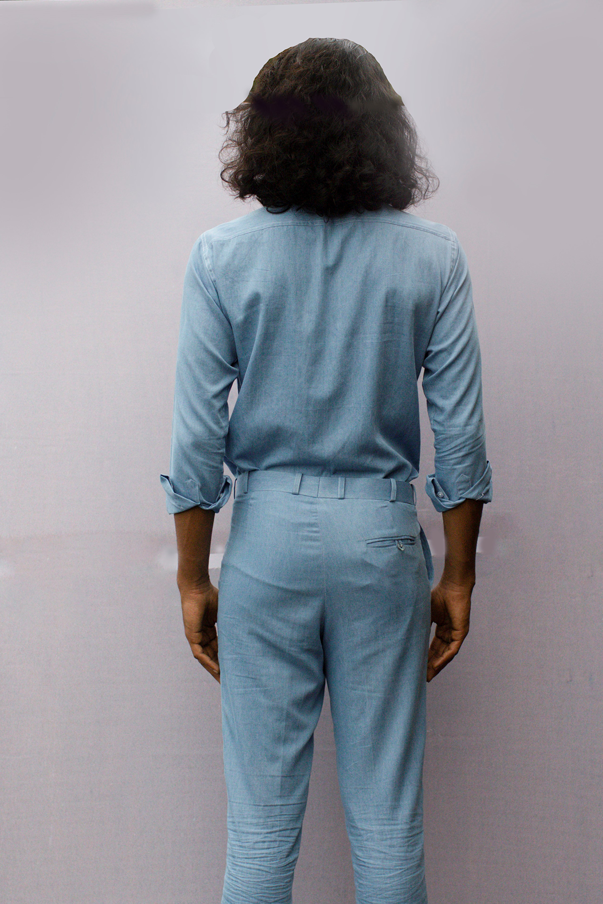 Ice Blue Denim Co-orded Set