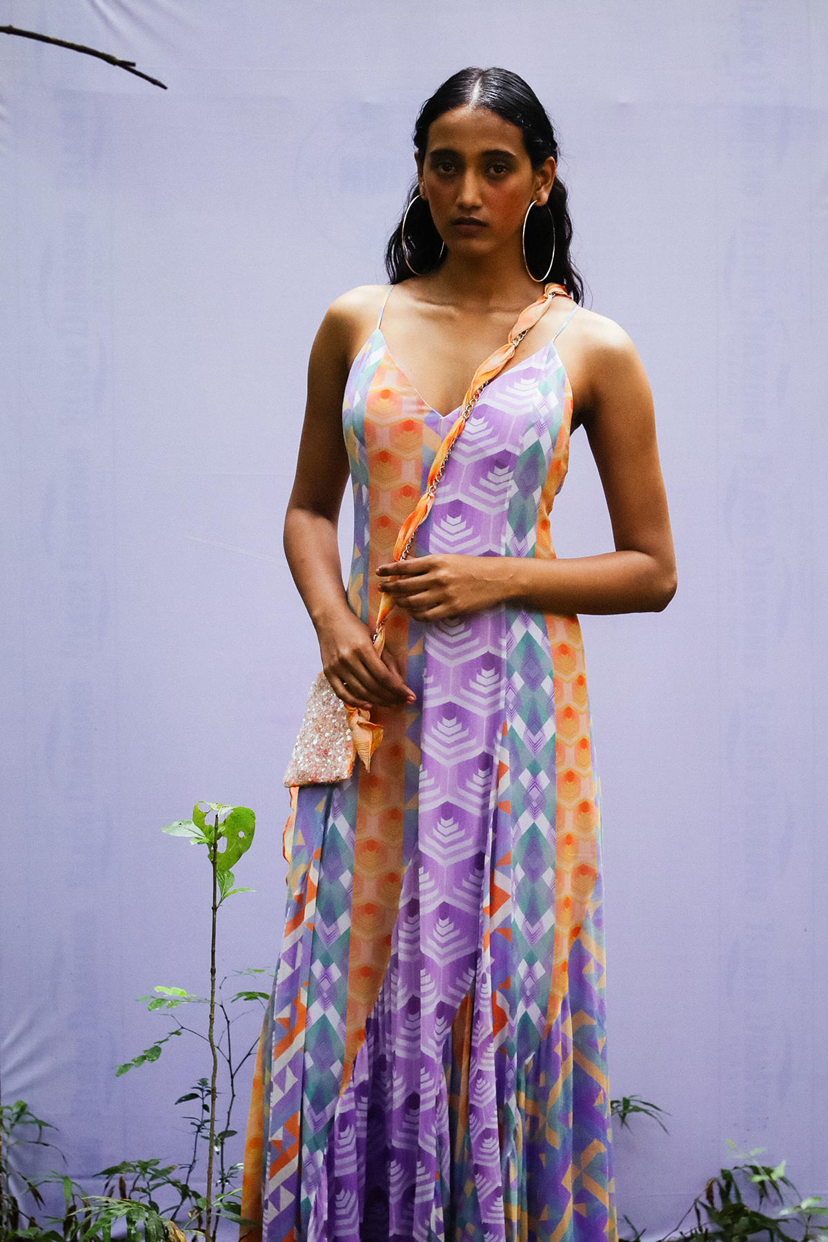 Cantaloupe Holographic Sling