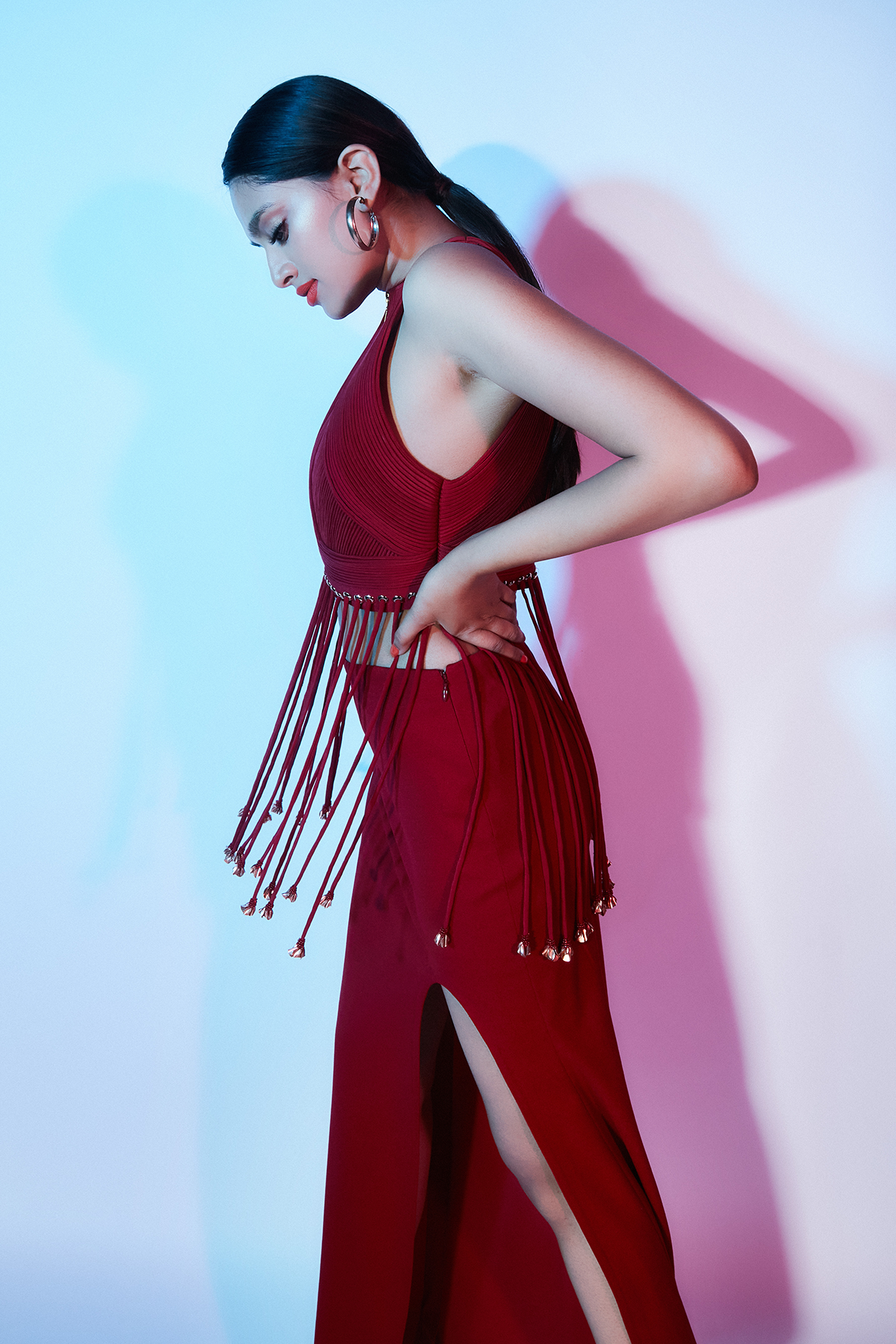 Beetroot Tasseled Top