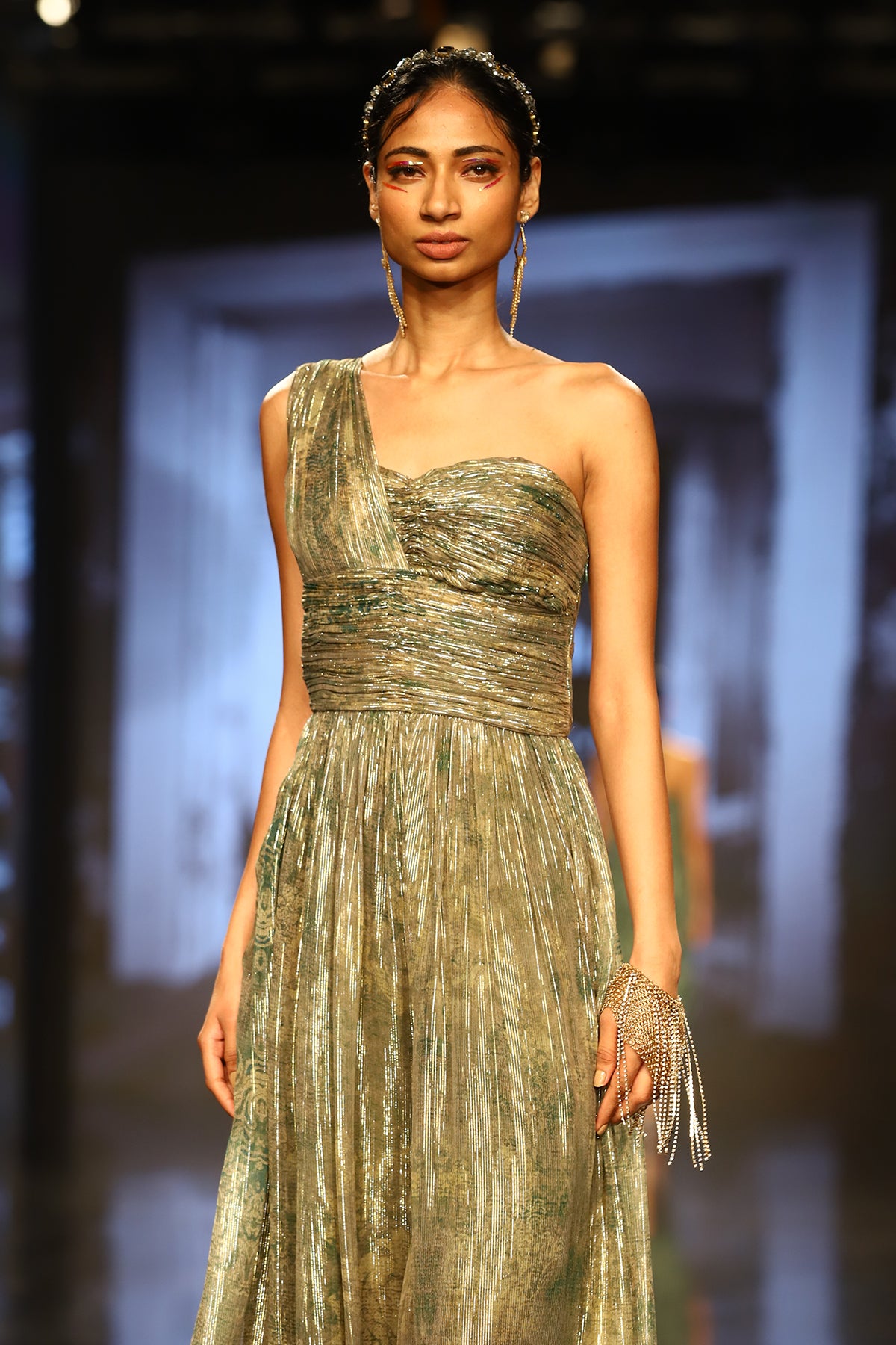 Printed Draped Jumpsuit