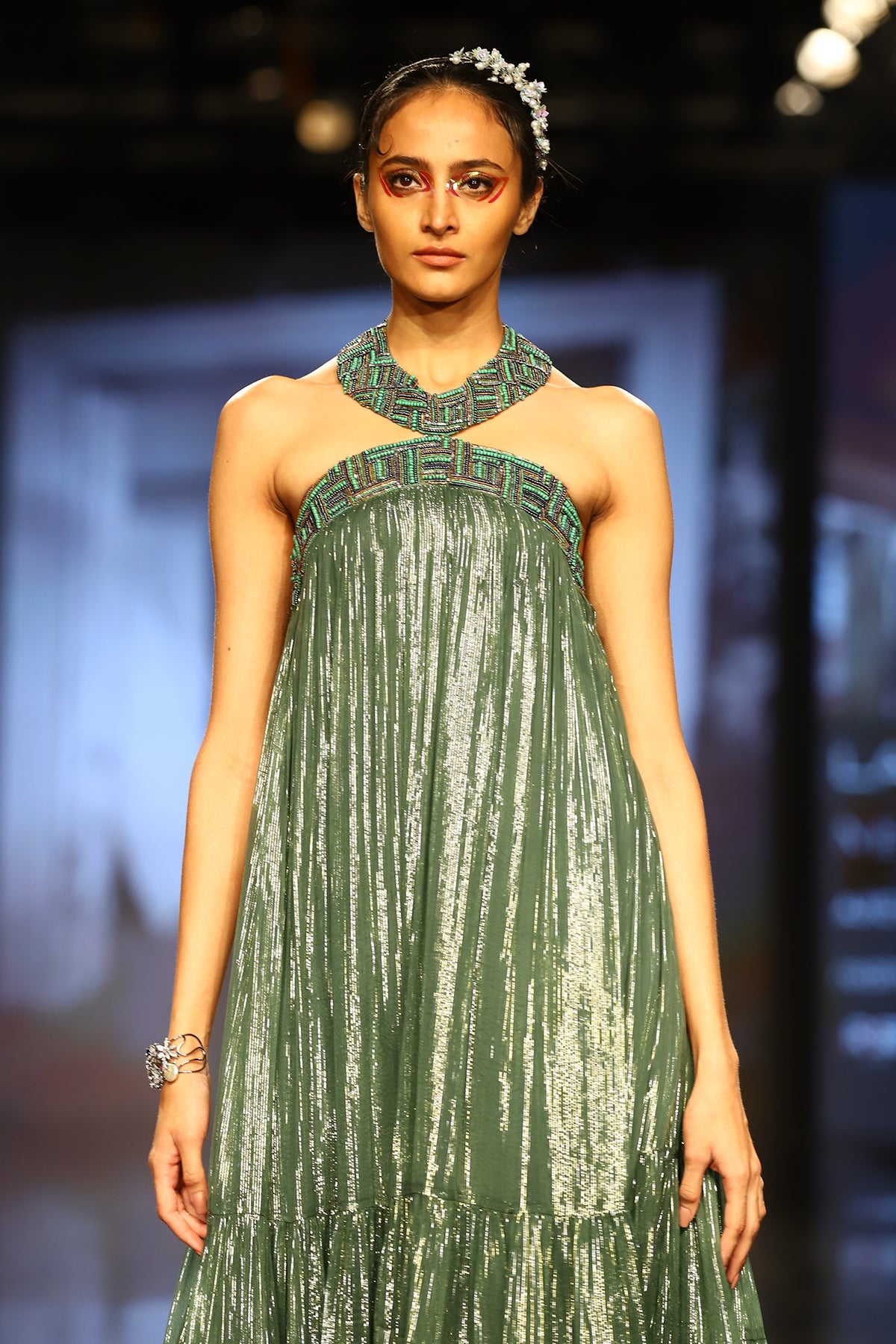 Halter Neck Midi Dress