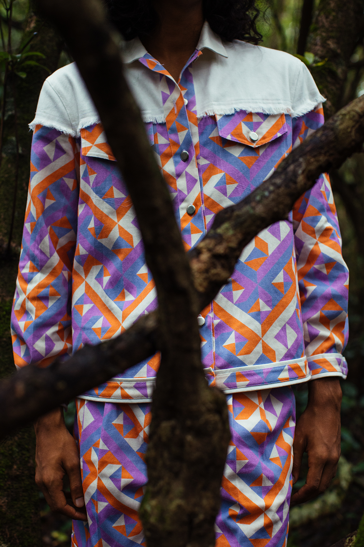 Geometric Printed Bermudas