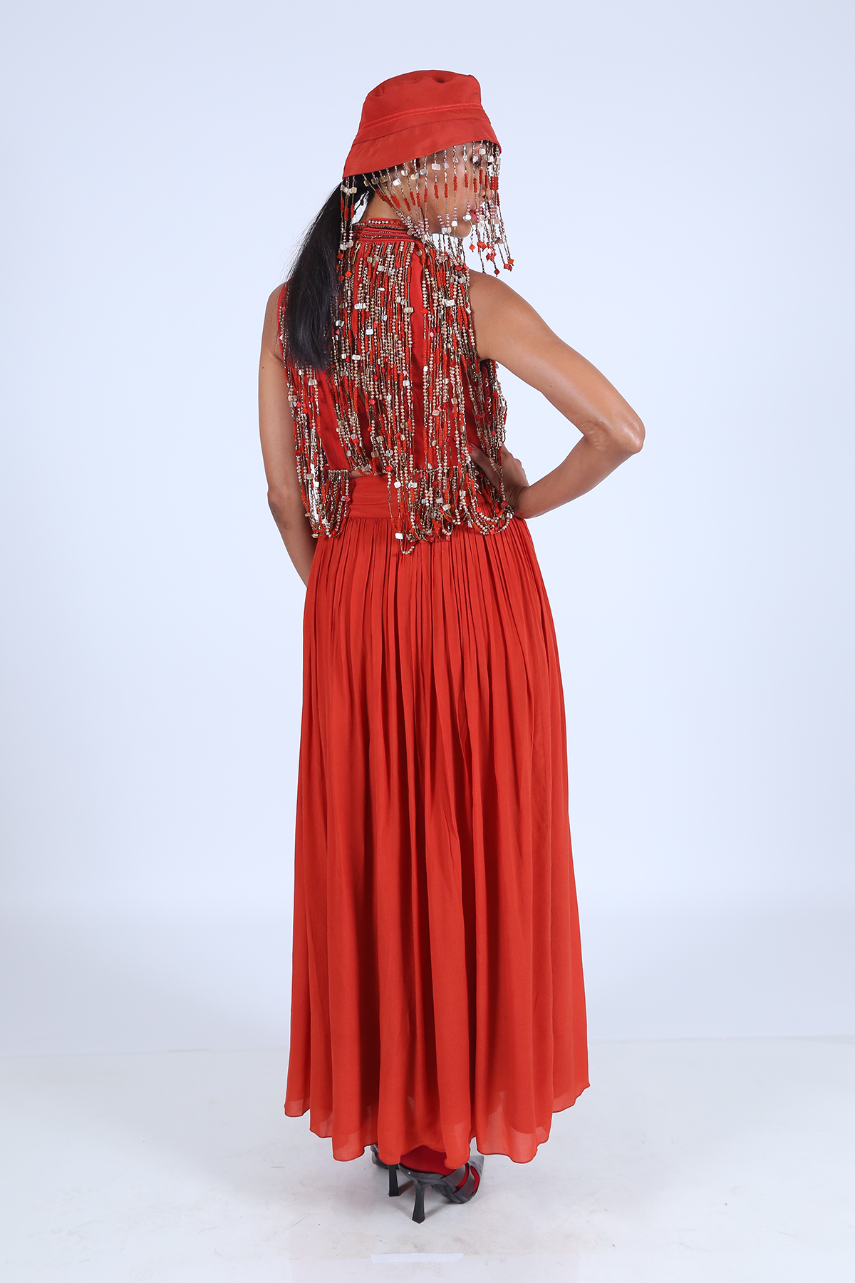 Hand-embroidered Tasseled Top