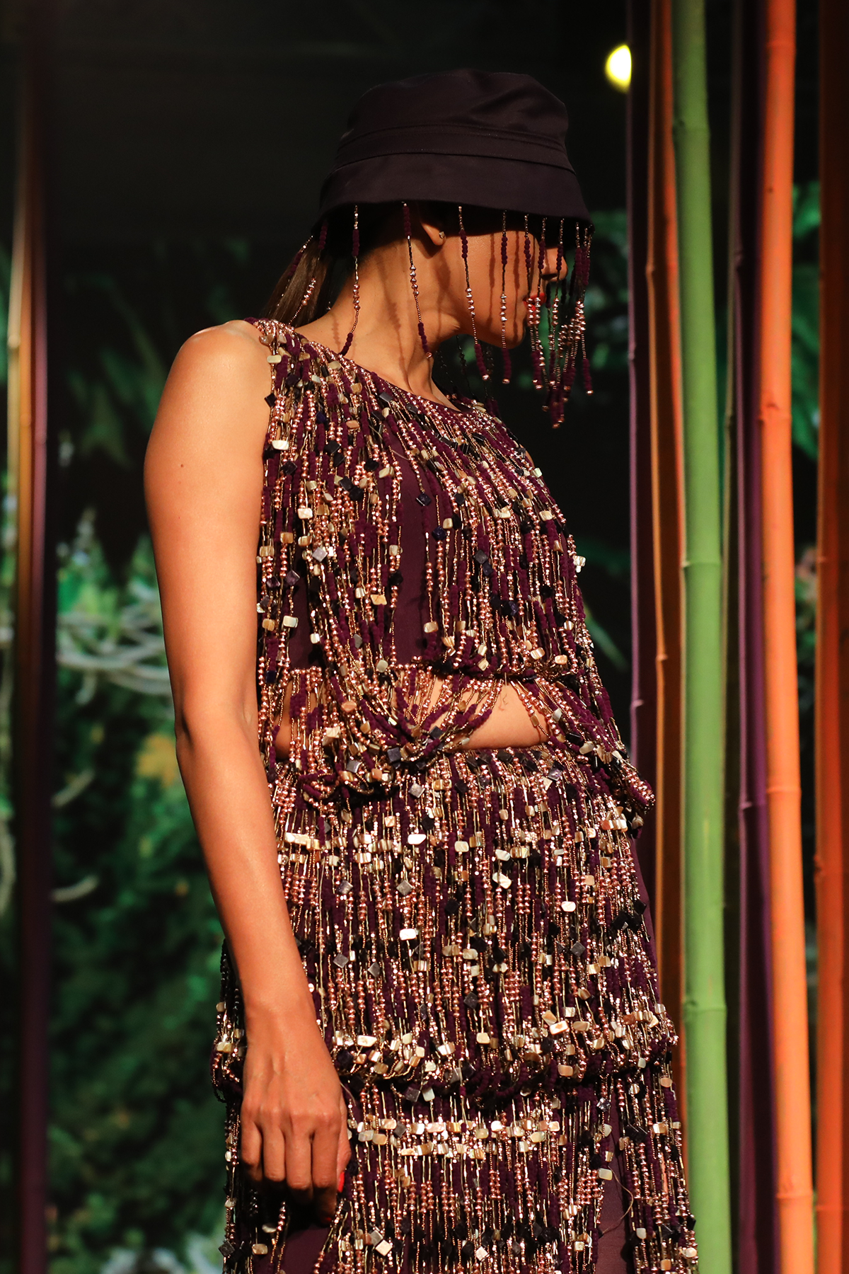 Deep Violet Embroidered Skirt