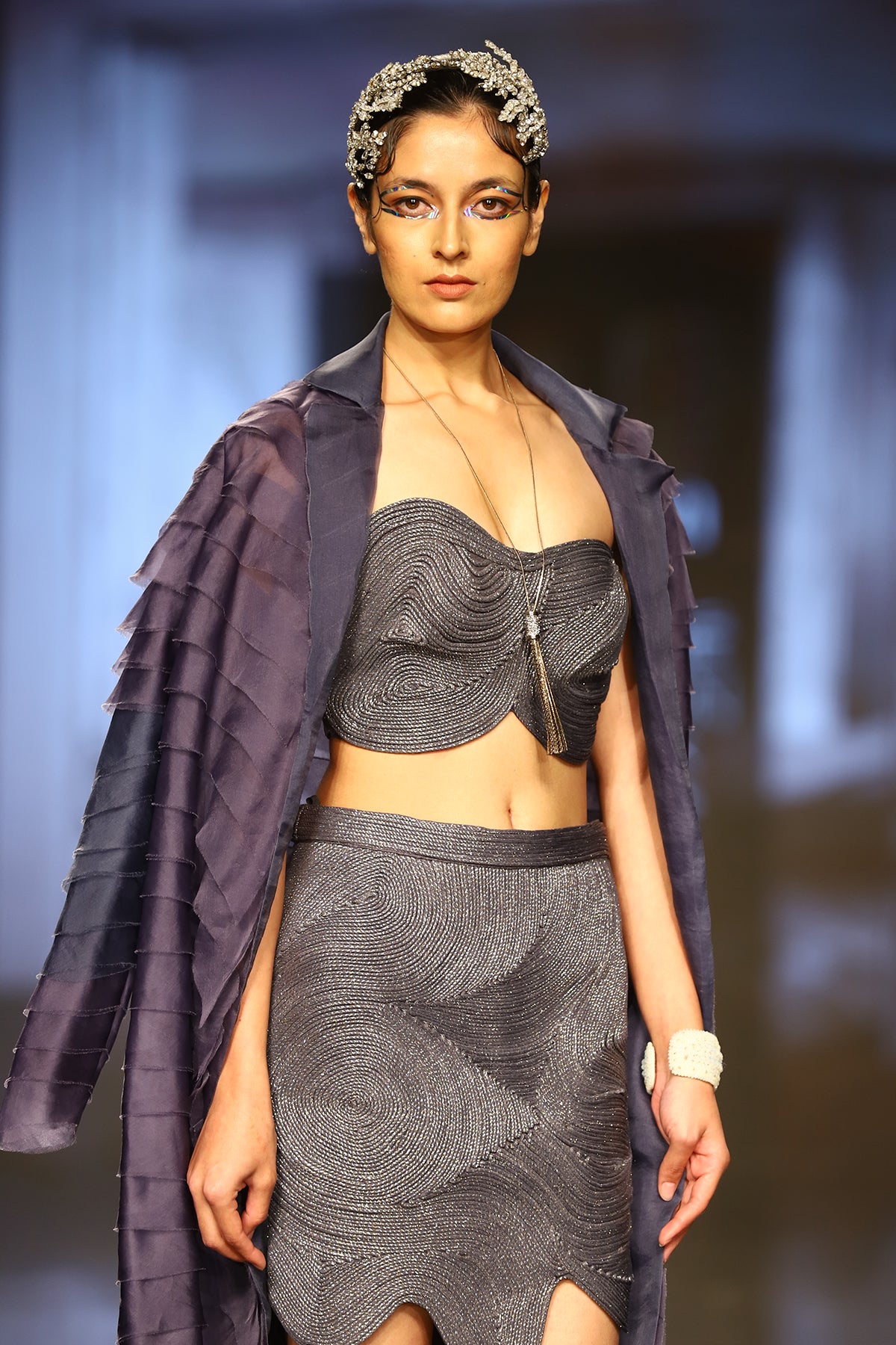 Asymmetrical Corded Skirt