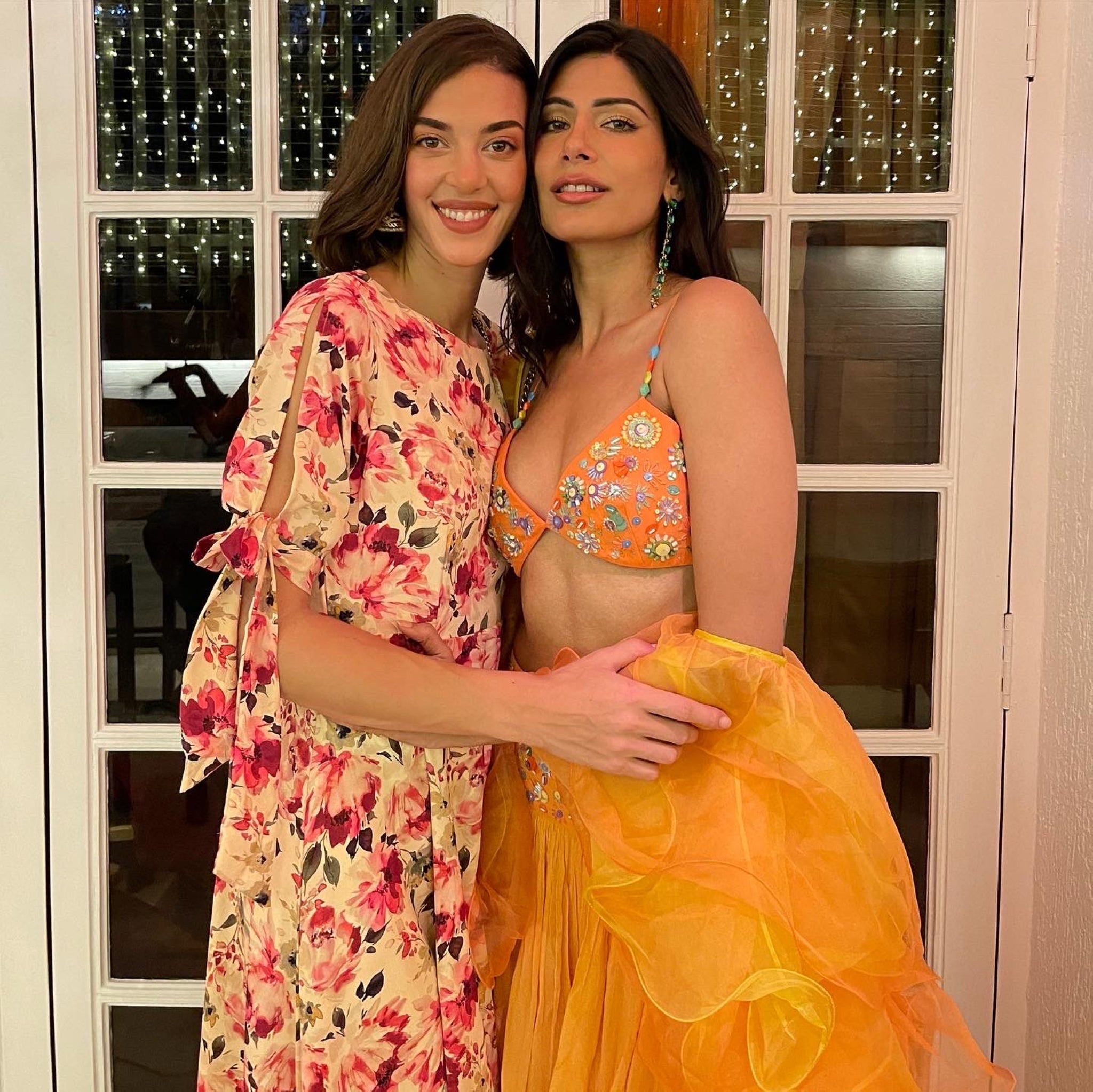 Astha Sharma in Our Orange Layered Lehenga Set from Retro-Spection Collection