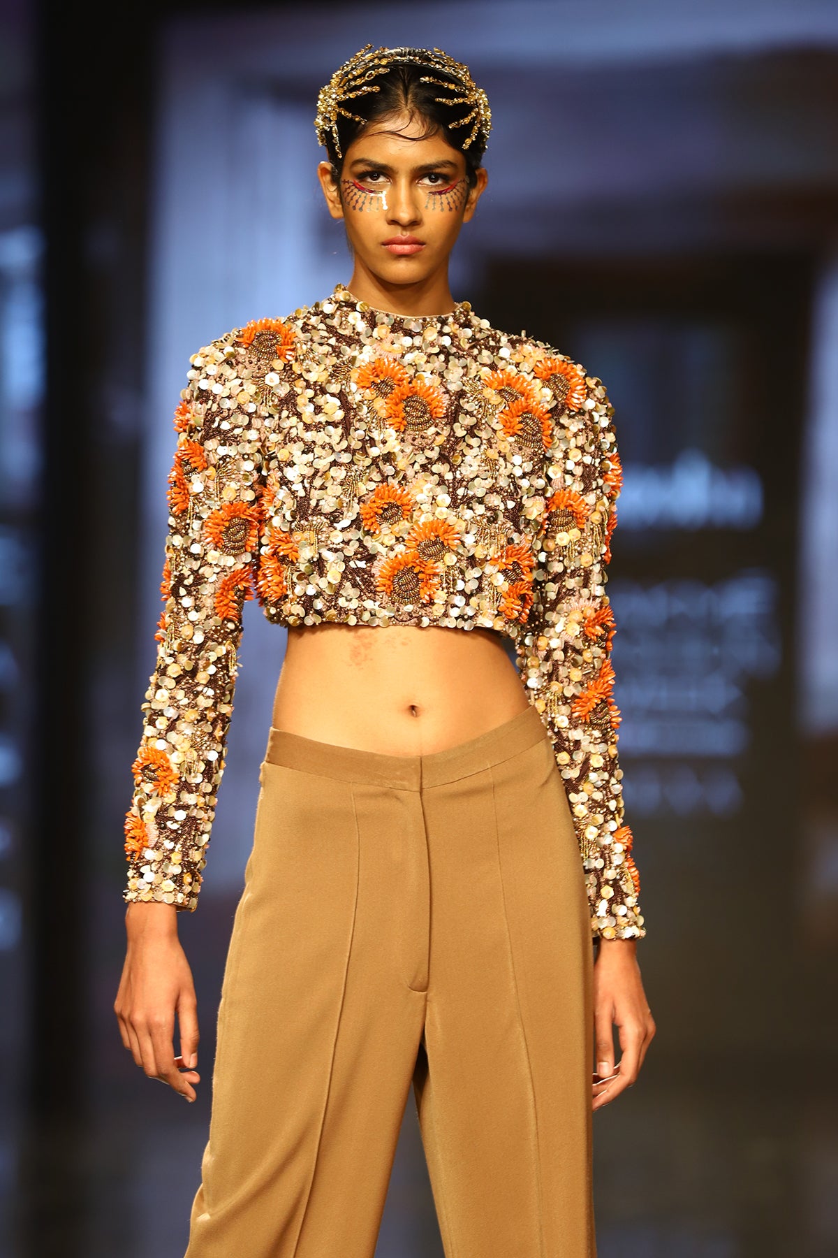 Embriodered Crop Top