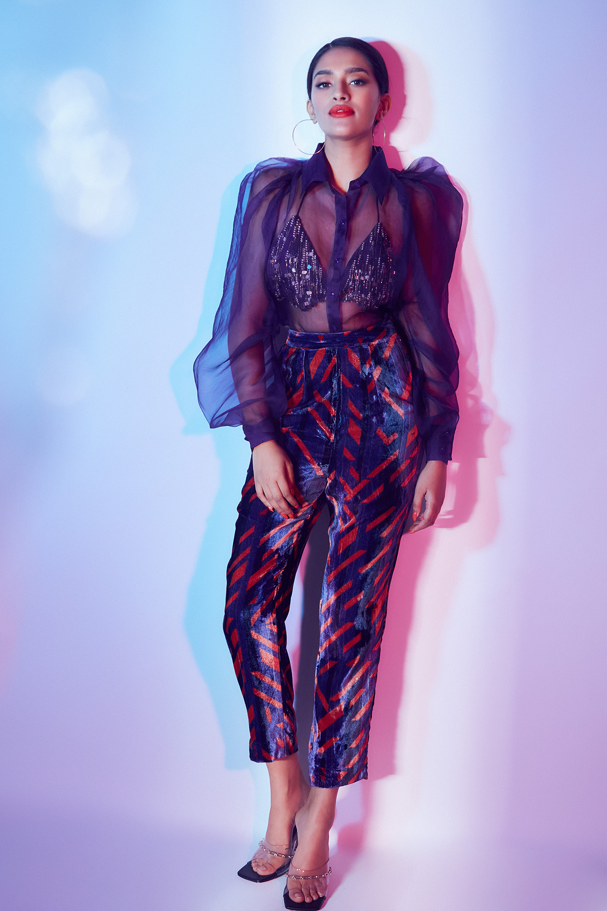 Deep Violet Organza Shirt