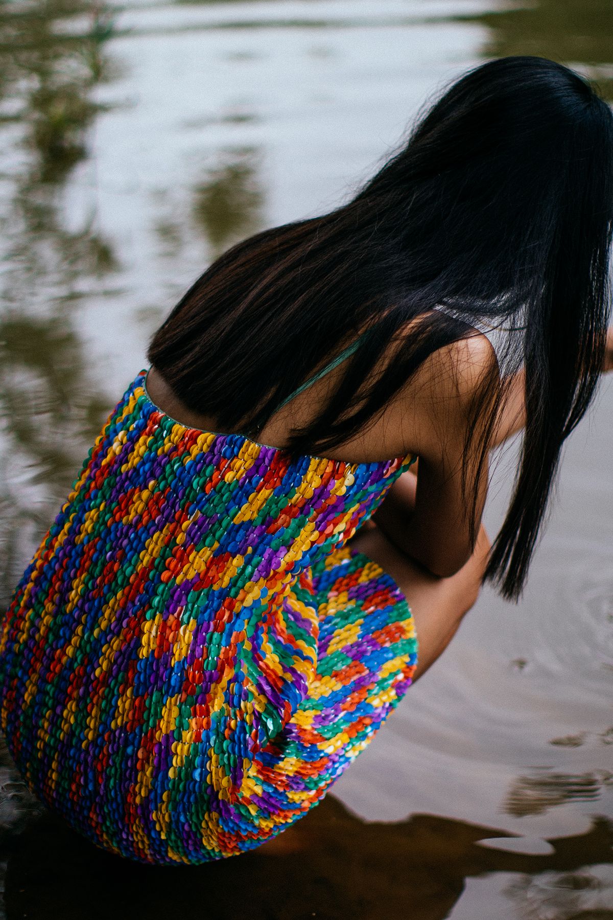 Handcrafted Sequin Embroidered Cami-Mini