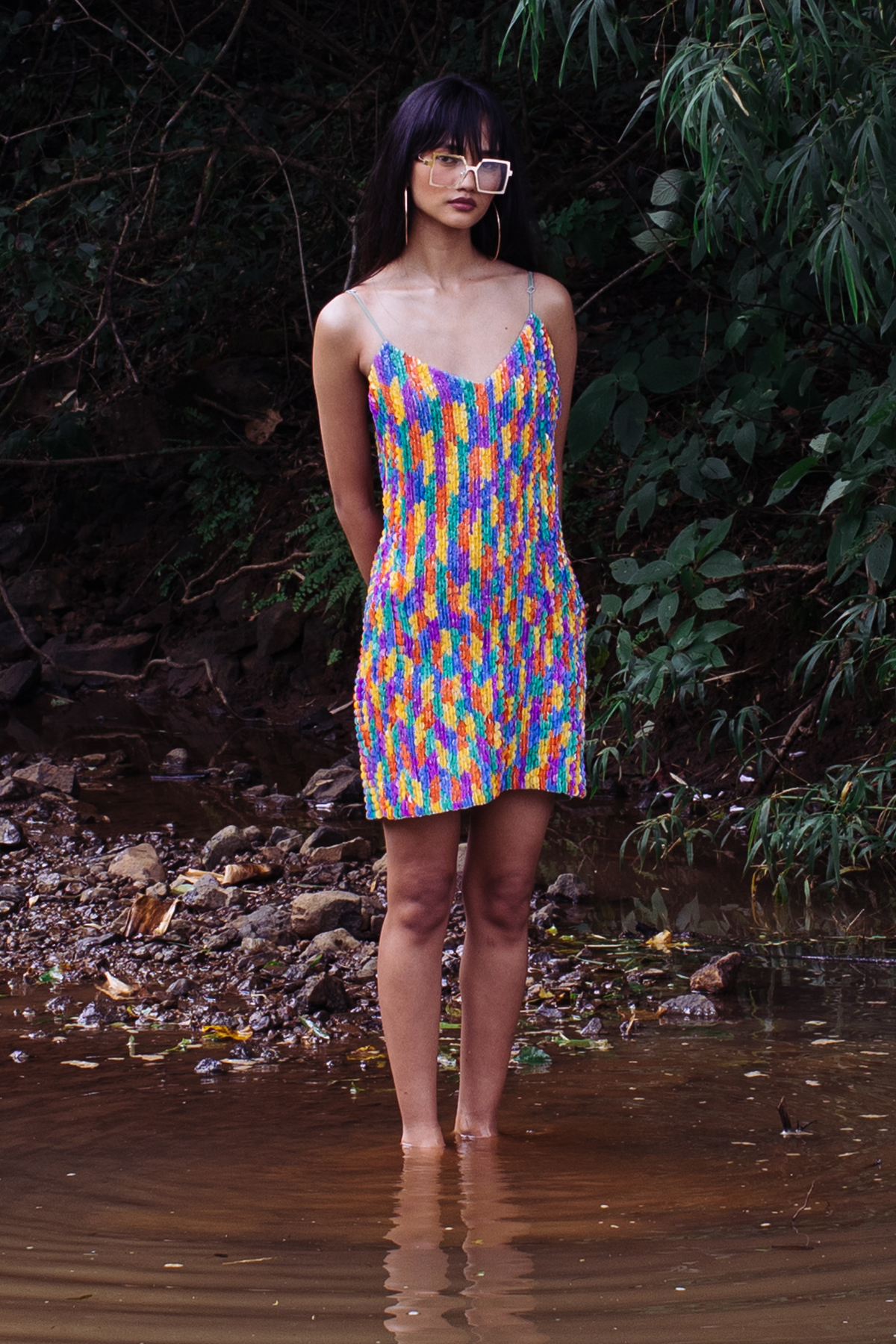 Handcrafted Sequin Embroidered Cami-Mini