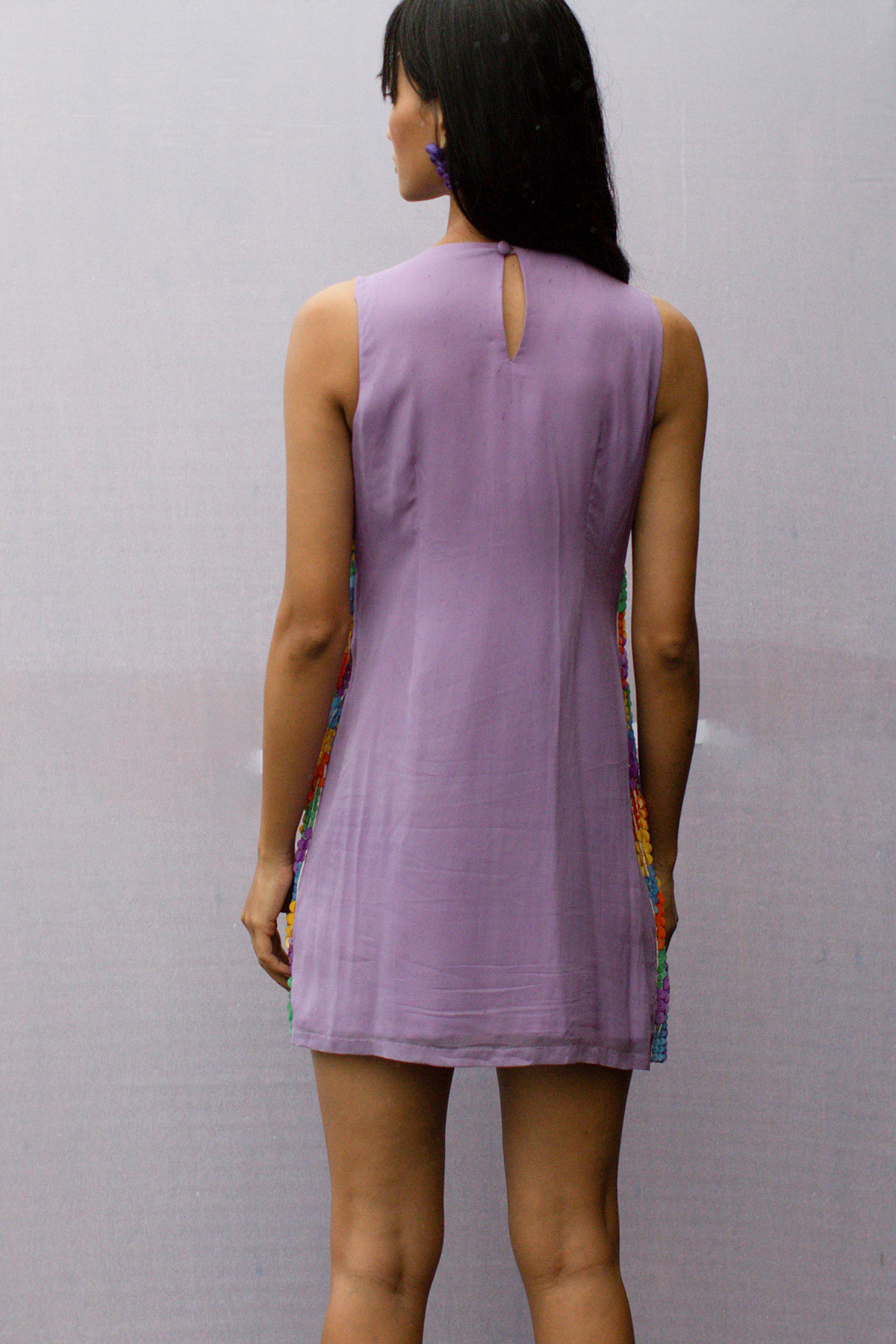 Handcrafted Sequin Embroidered Sleeveless Mini