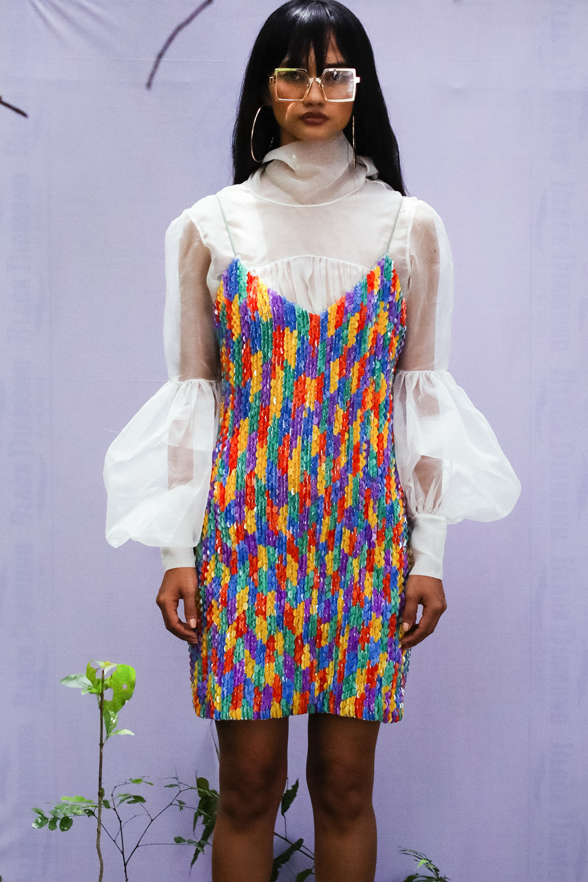 Handcrafted Sequin Embroidered Cami-Mini