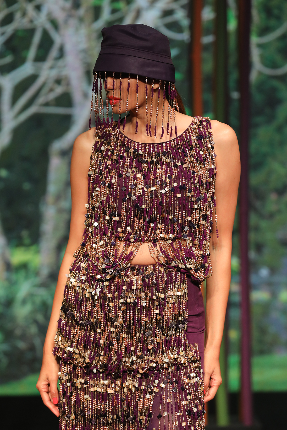 Deep Violet Embroidered Top