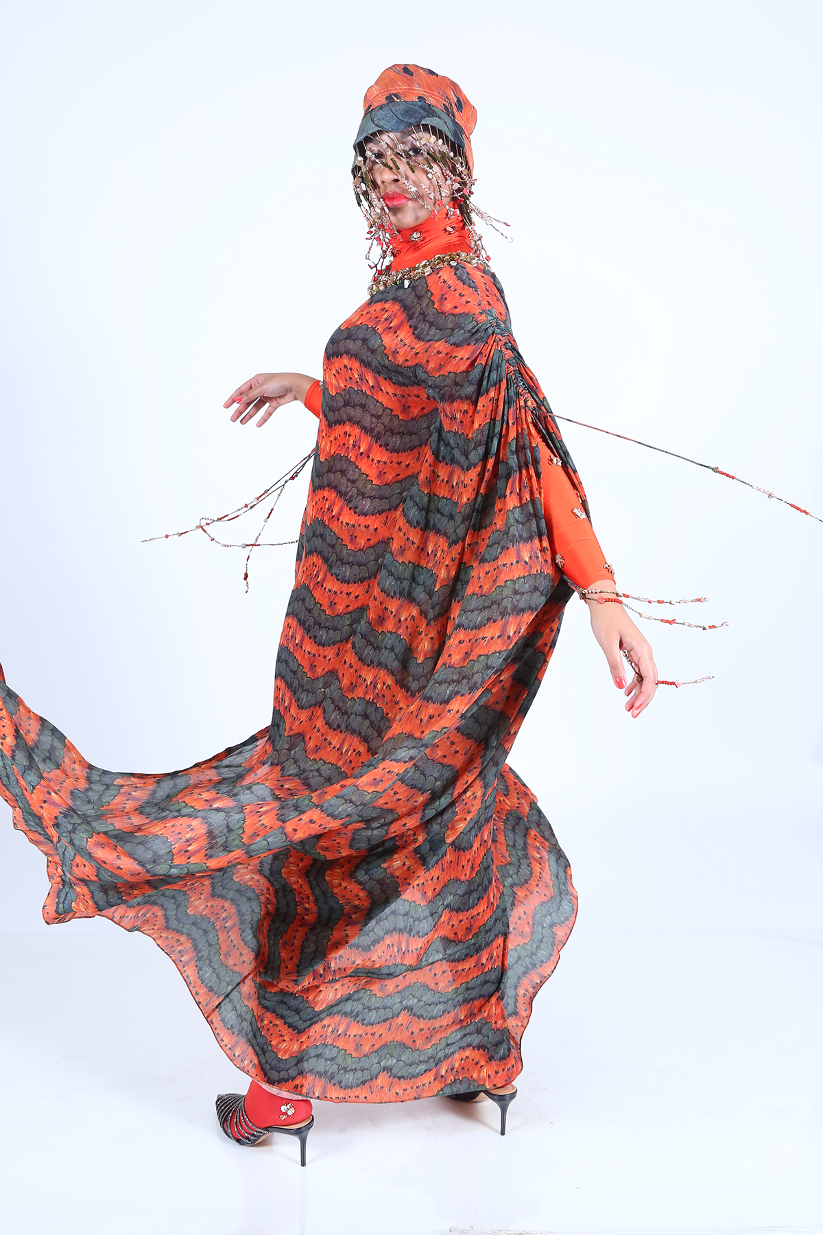 Hand-embroidered Kaftan